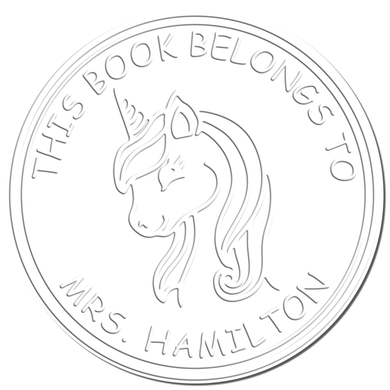 Glimmeringstar Unicorn Hybrid Personalized From The Bookshelf Of Embosser - Engineer Seal Stamps