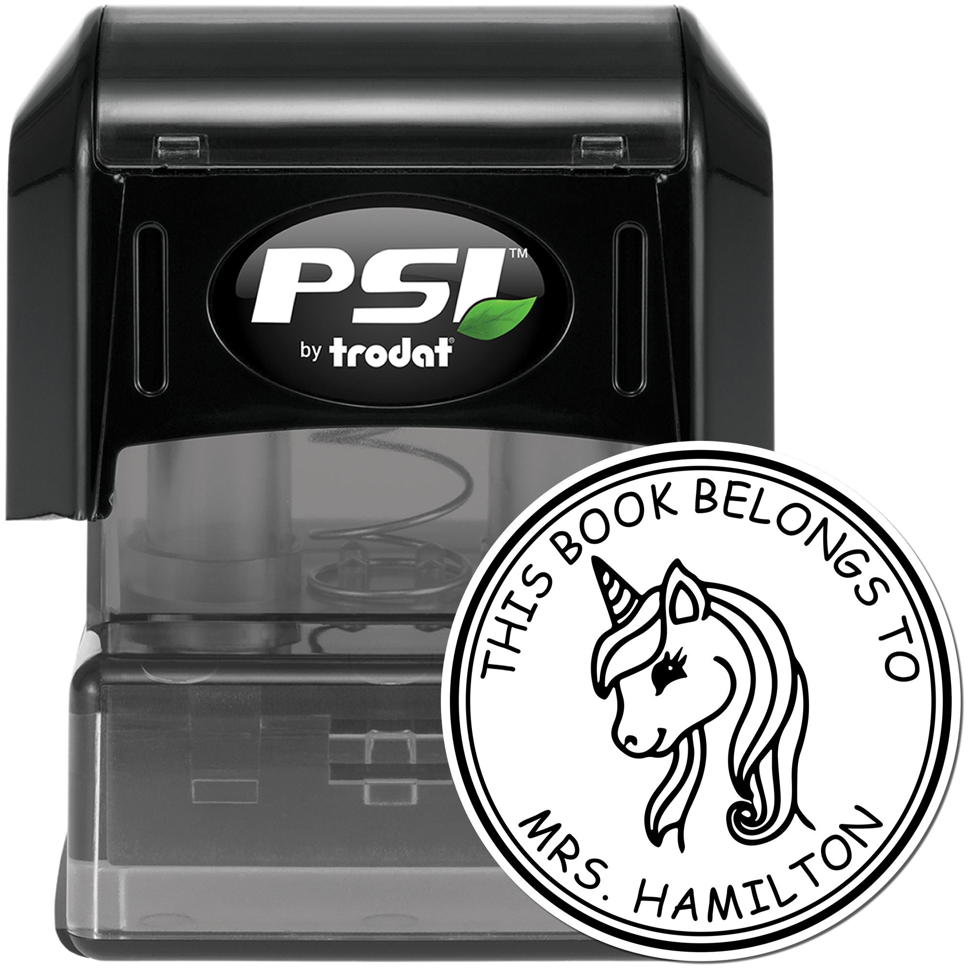 Glimmeringstar Unicorn Pre-Inked Customized Book Plate Stamp - Engineer Seal Stamps