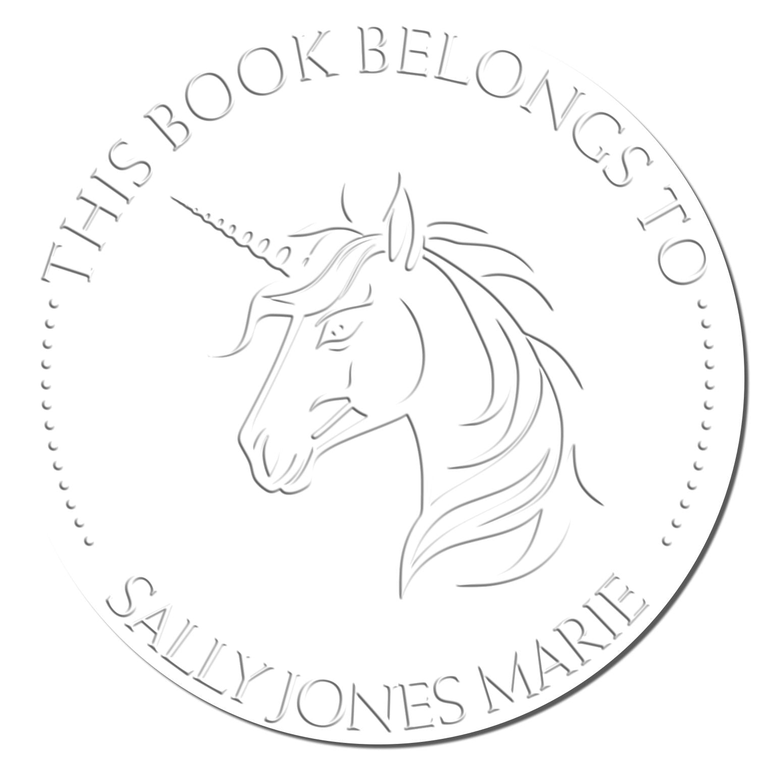 Eclipsewing Unicorn Hybrid Personalized Name For Books Seal - Engineer Seal Stamps