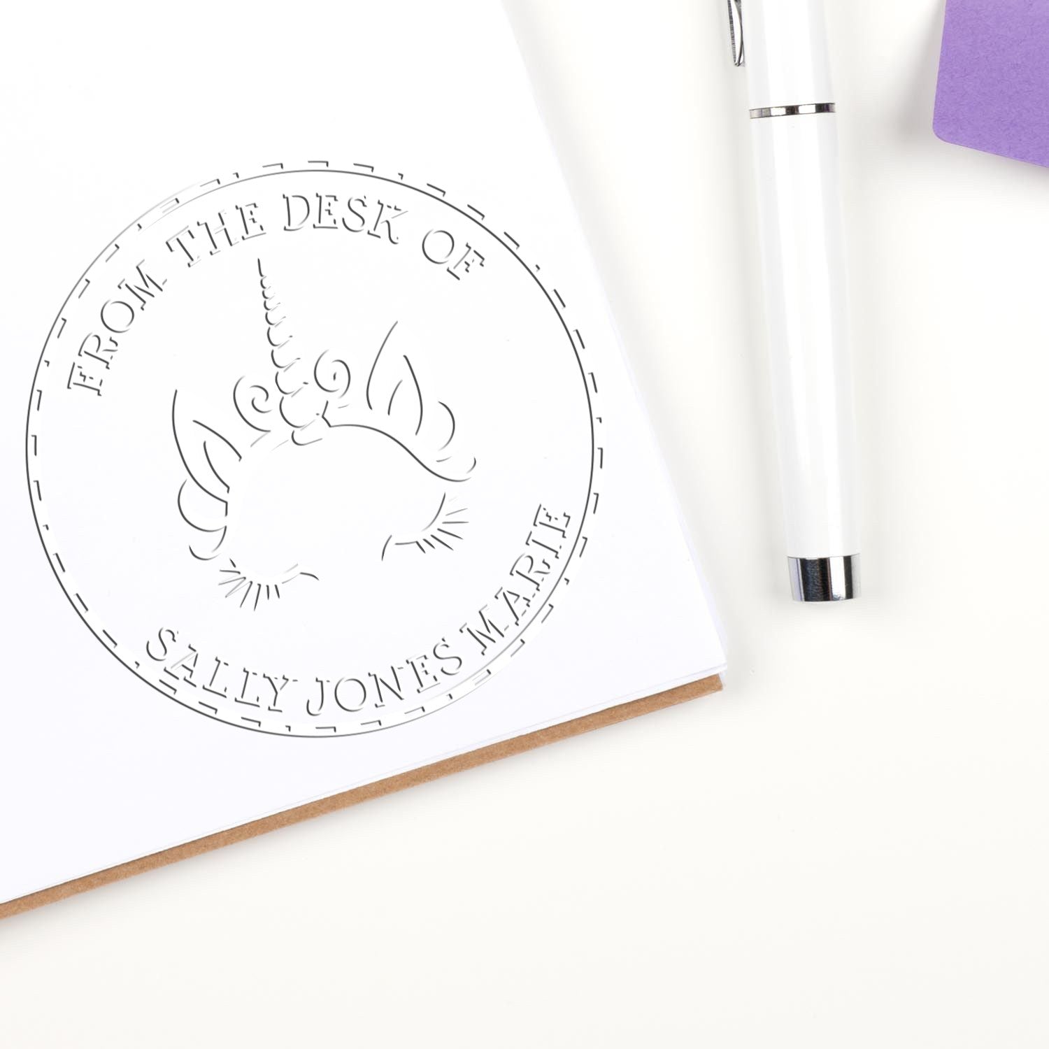 Soft Nebulamane Unicorn Customized Book Initial Seal