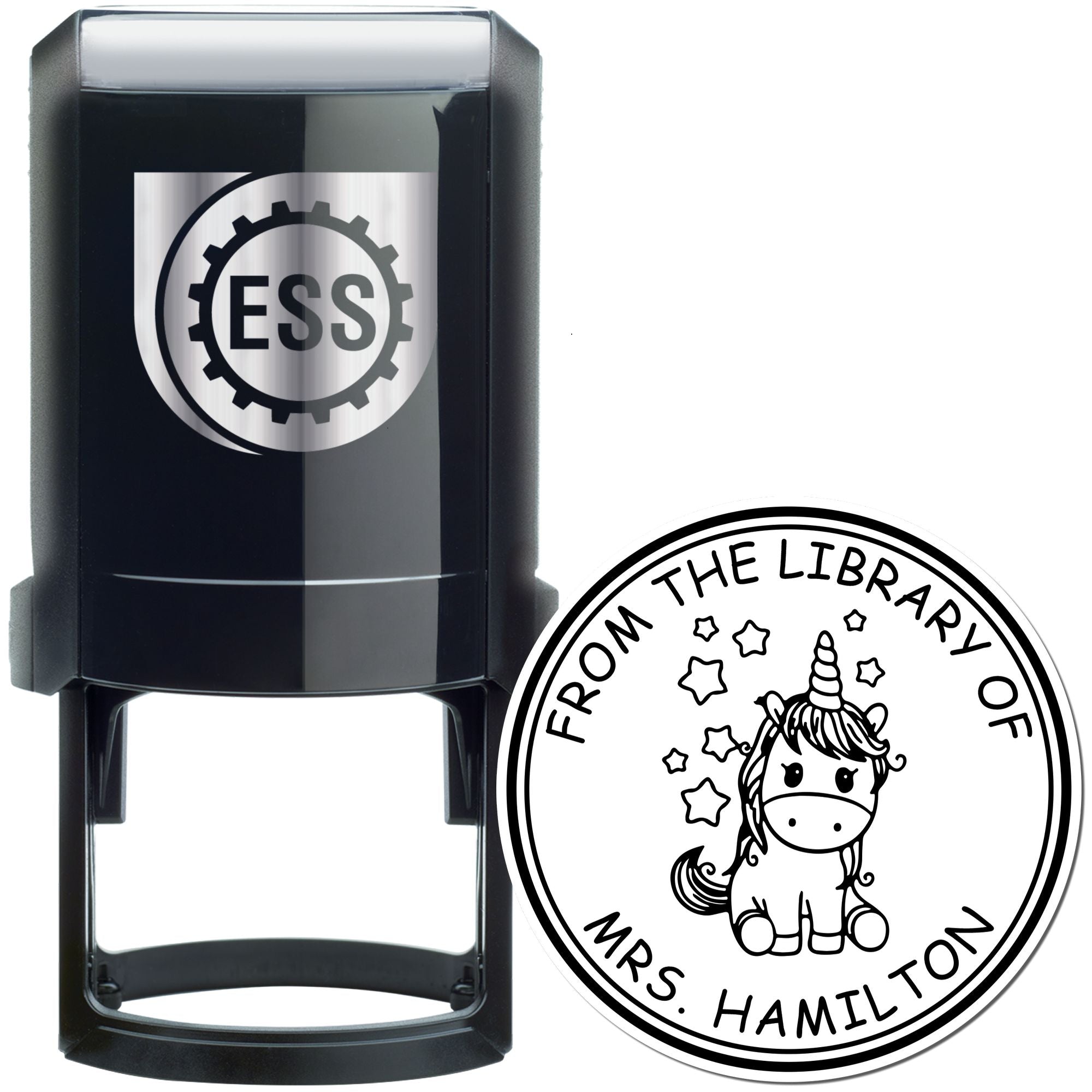Dazzlingbeam Unicorn Self-Inking Custom Book Belongs To Stamp - Engineer Seal Stamps