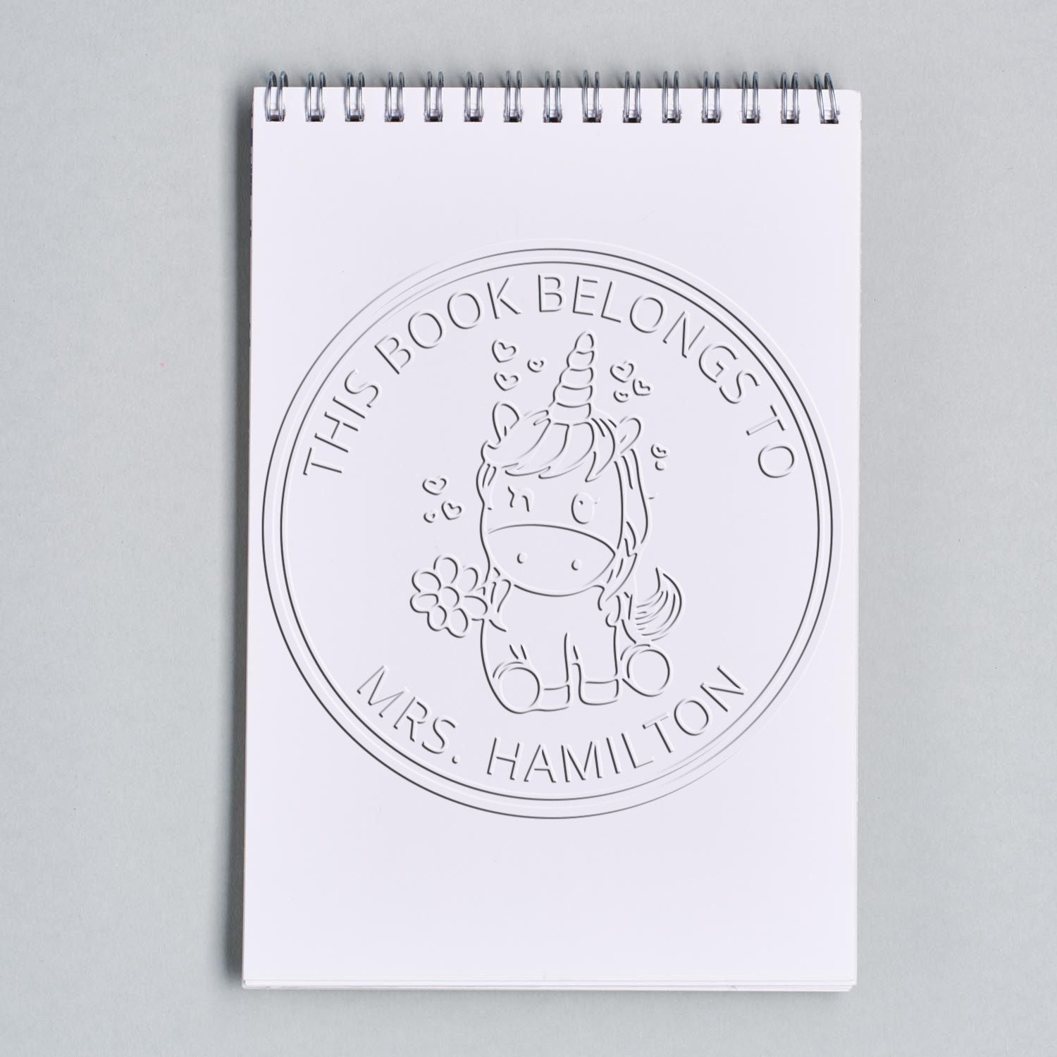 Harmonybloom Unicorn Handheld Custom Belongs To The Library Of Embossing Seal - Engineer Seal Stamps