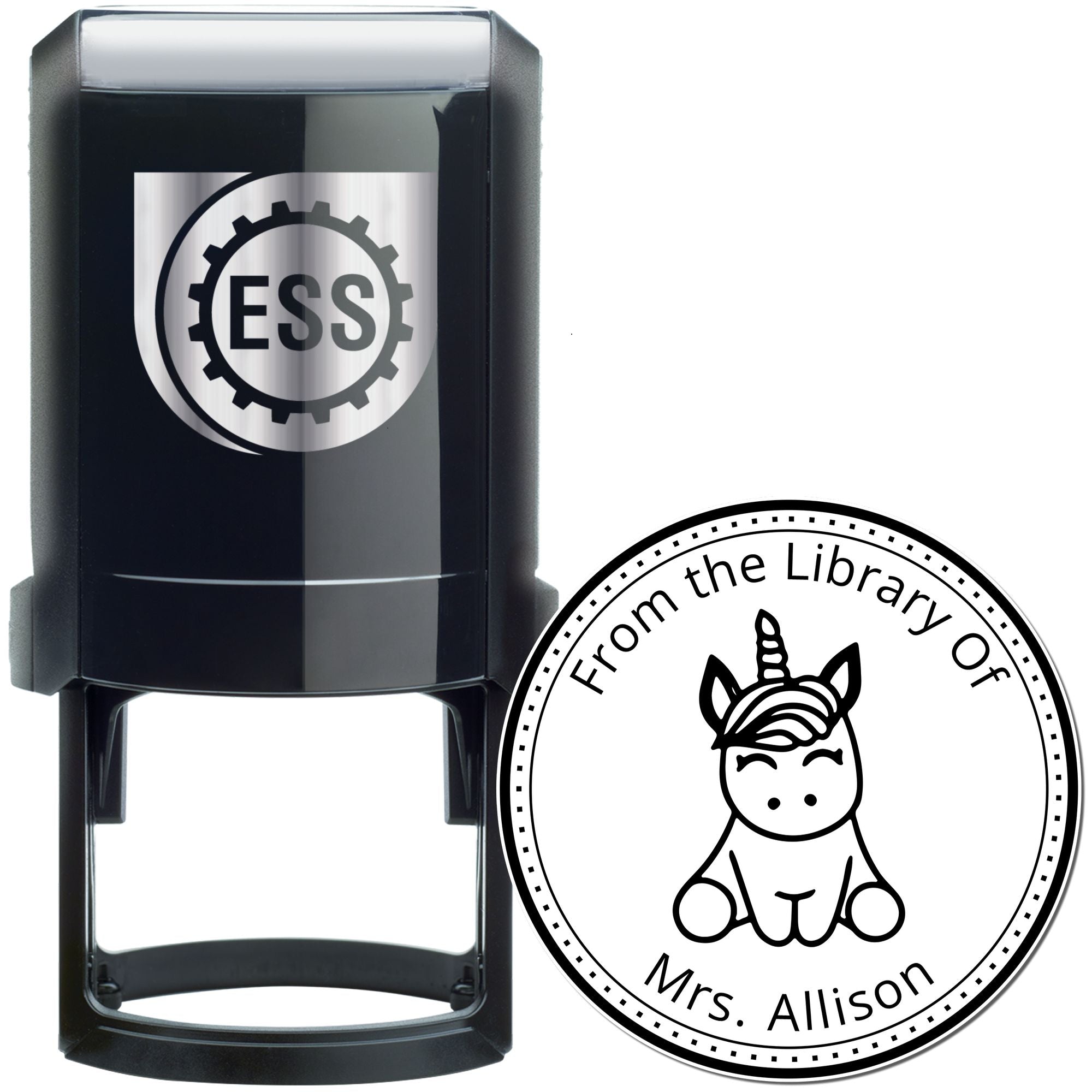 HappyDaze Mythical Unicorn Self-Inking Custom Read It Love It Stamp - Engineer Seal Stamps