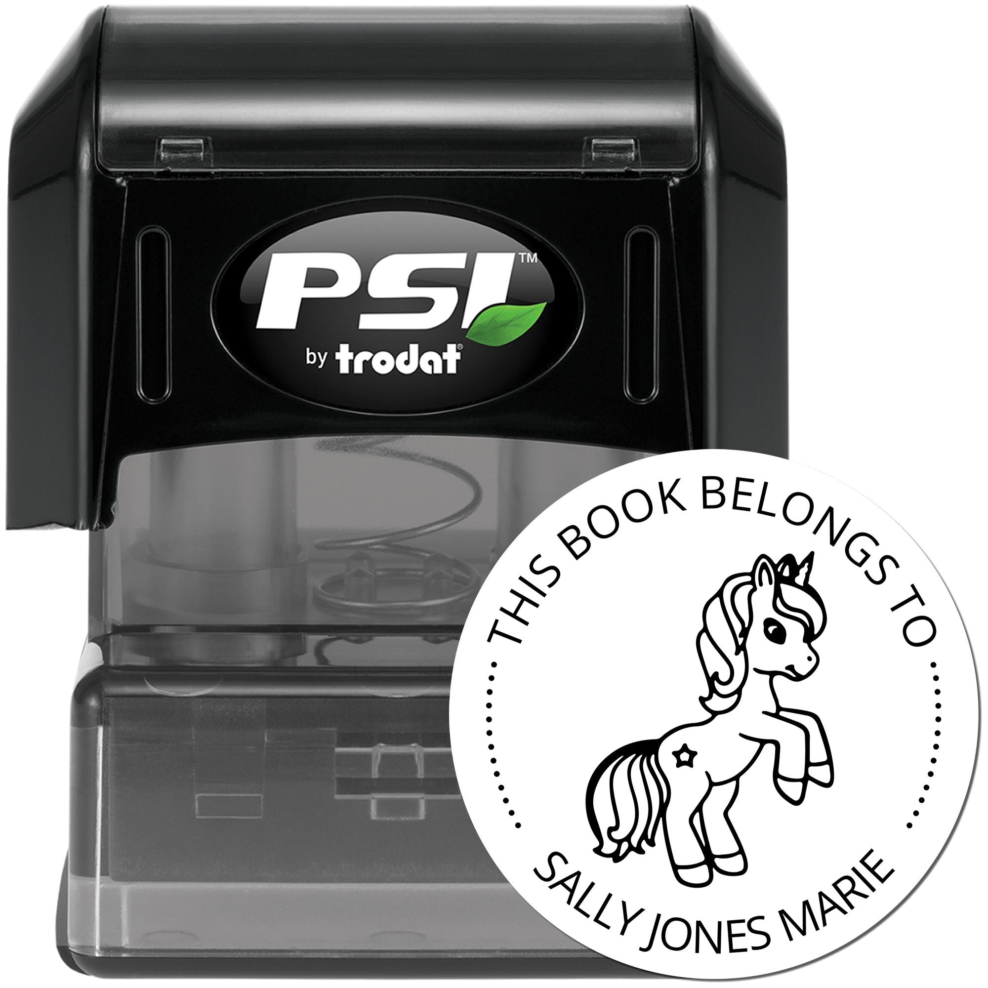 Seraphiclight Mythical Unicorn Pre-Inked Customized Ex Libris Book Stamp - Engineer Seal Stamps