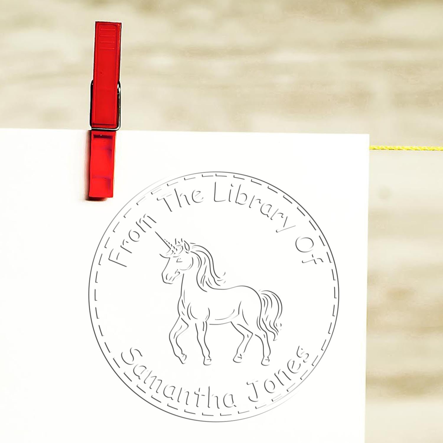 Soft Joyfulgallop Mythical Unicorn Customized Book Branding Embossing Seal