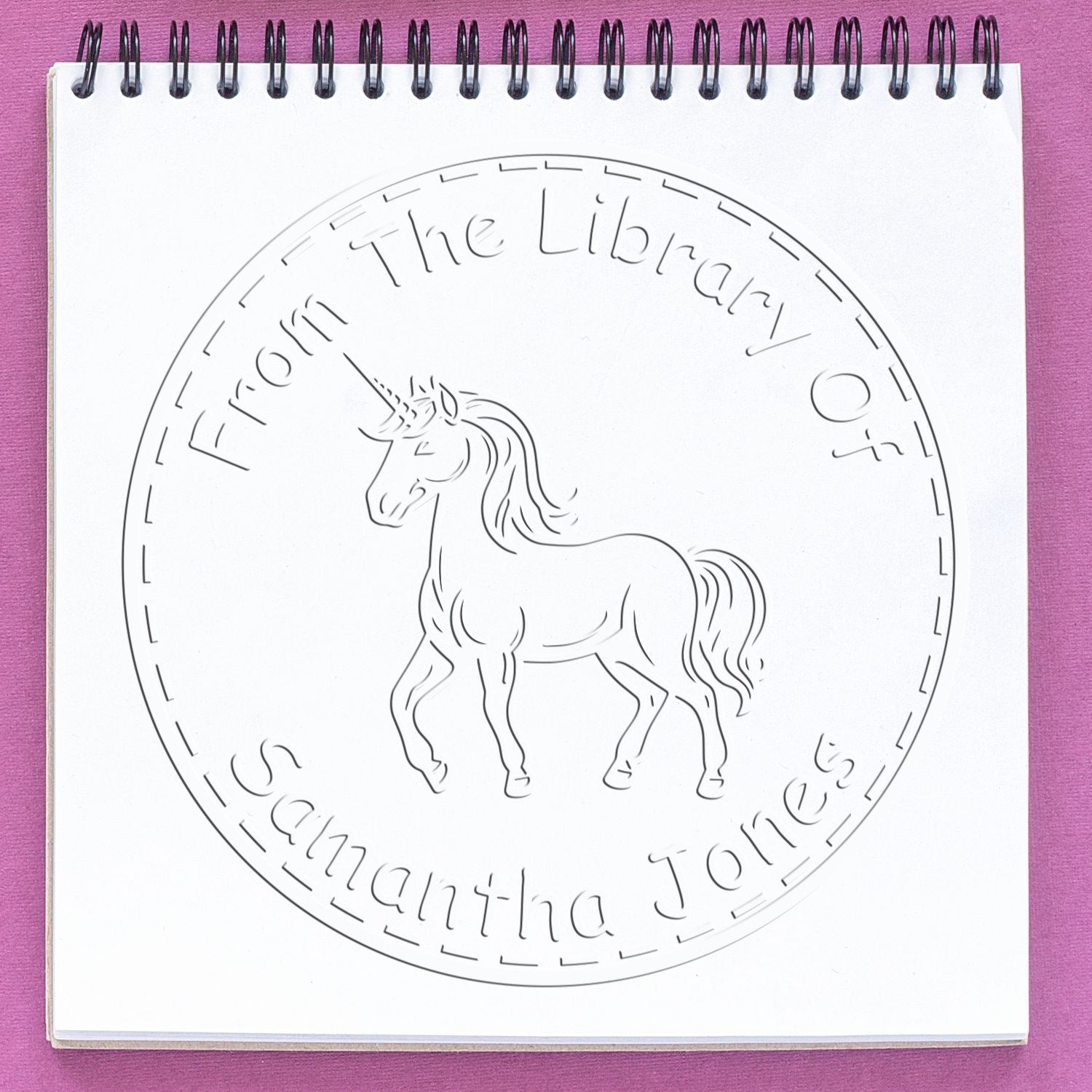 Joyfulgallop Mythical Unicorn Handheld Custom Book Lover Gift Embosser - Engineer Seal Stamps