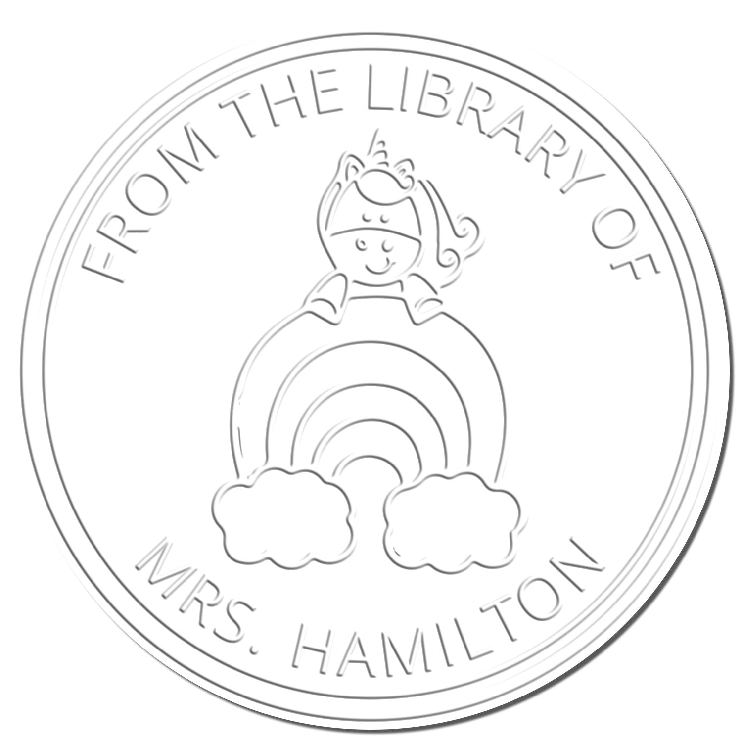 Soft Gracefulglide Mythical Unicorn Customized Book Identity Embosser - Engineer Seal Stamps