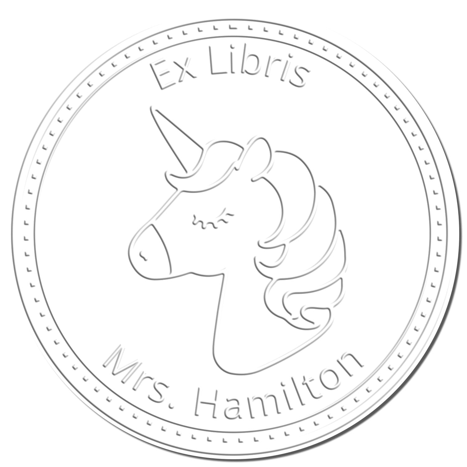 Mythicprance Mythical Unicorn Handheld Custom Book Design Embosser - Engineer Seal Stamps