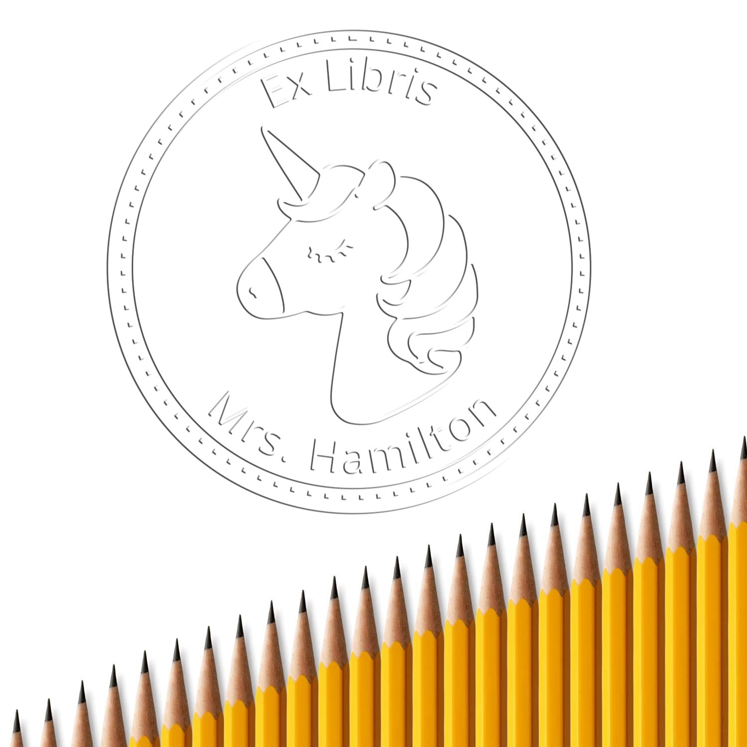 Soft Mythicprance Mythical Unicorn Customized Book Identity Embossing Seal