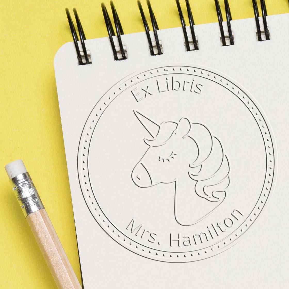 Soft Mythicprance Mythical Unicorn Customized Book Identity Embossing Seal - Engineer Seal Stamps