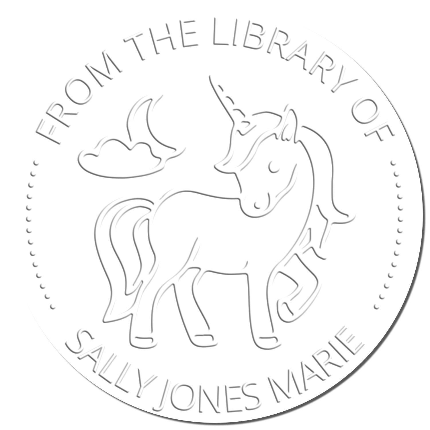 Luckycharm Unicorn Handheld Custom Book Design Embossing Seal - Engineer Seal Stamps