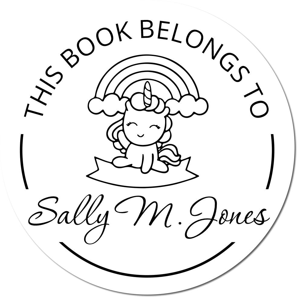 Azurebliss Unicorn Pre-Inked Customized Library Of Stamp - Engineer Seal Stamps