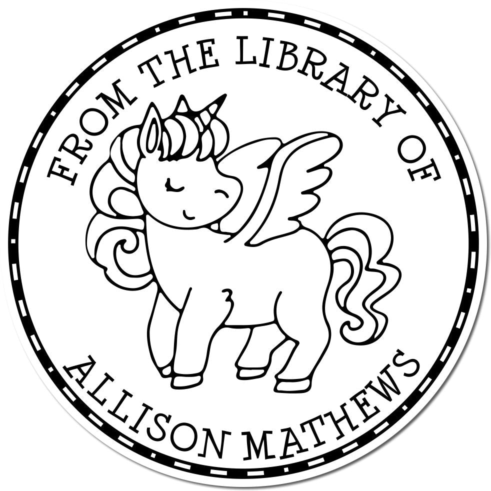 Infinitebreeze Unicorn Pre-Inked Customized Read It Love It Stamp - Engineer Seal Stamps