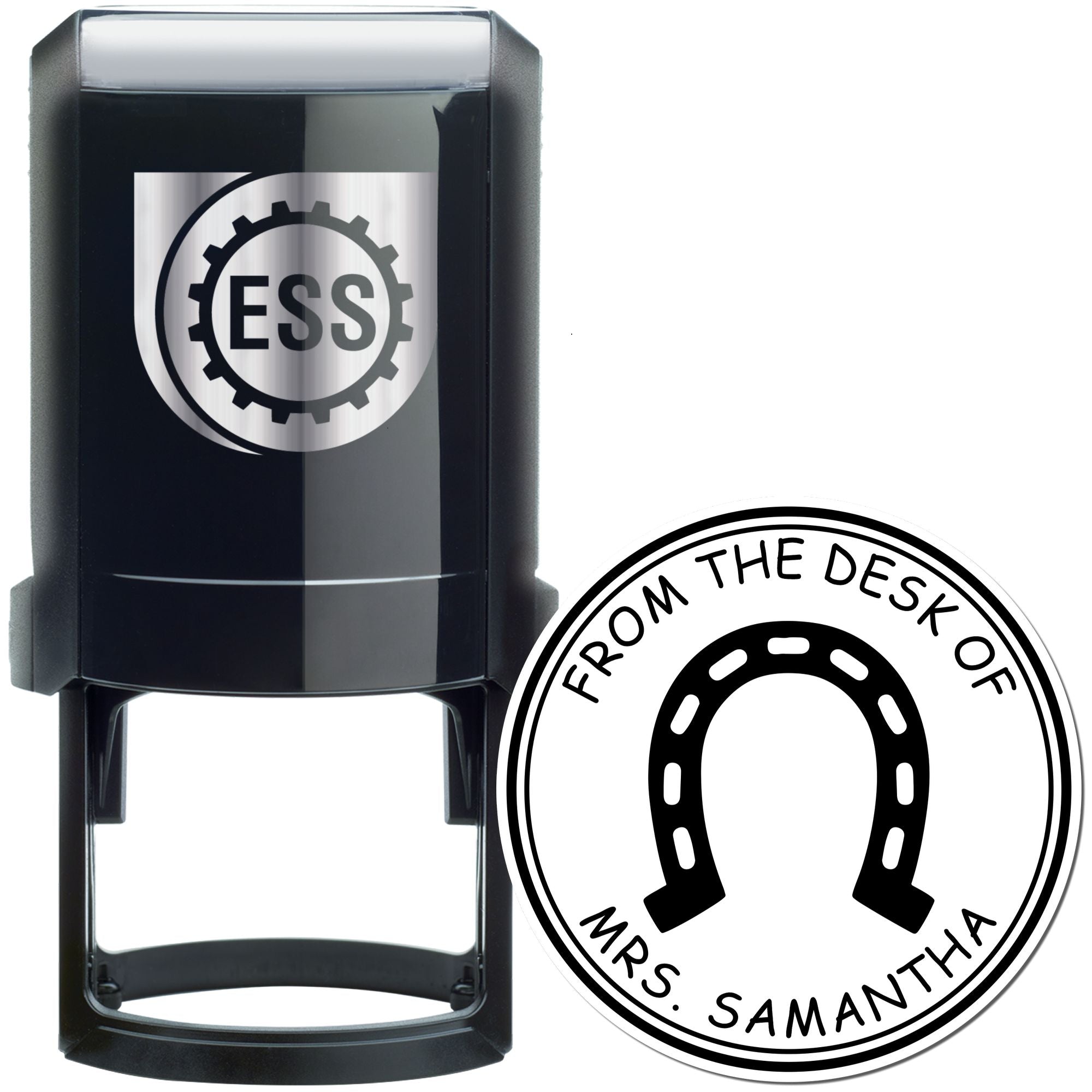 Mustang Grips Self-Inking Personalized Library Book Stamp - Engineer Seal Stamps