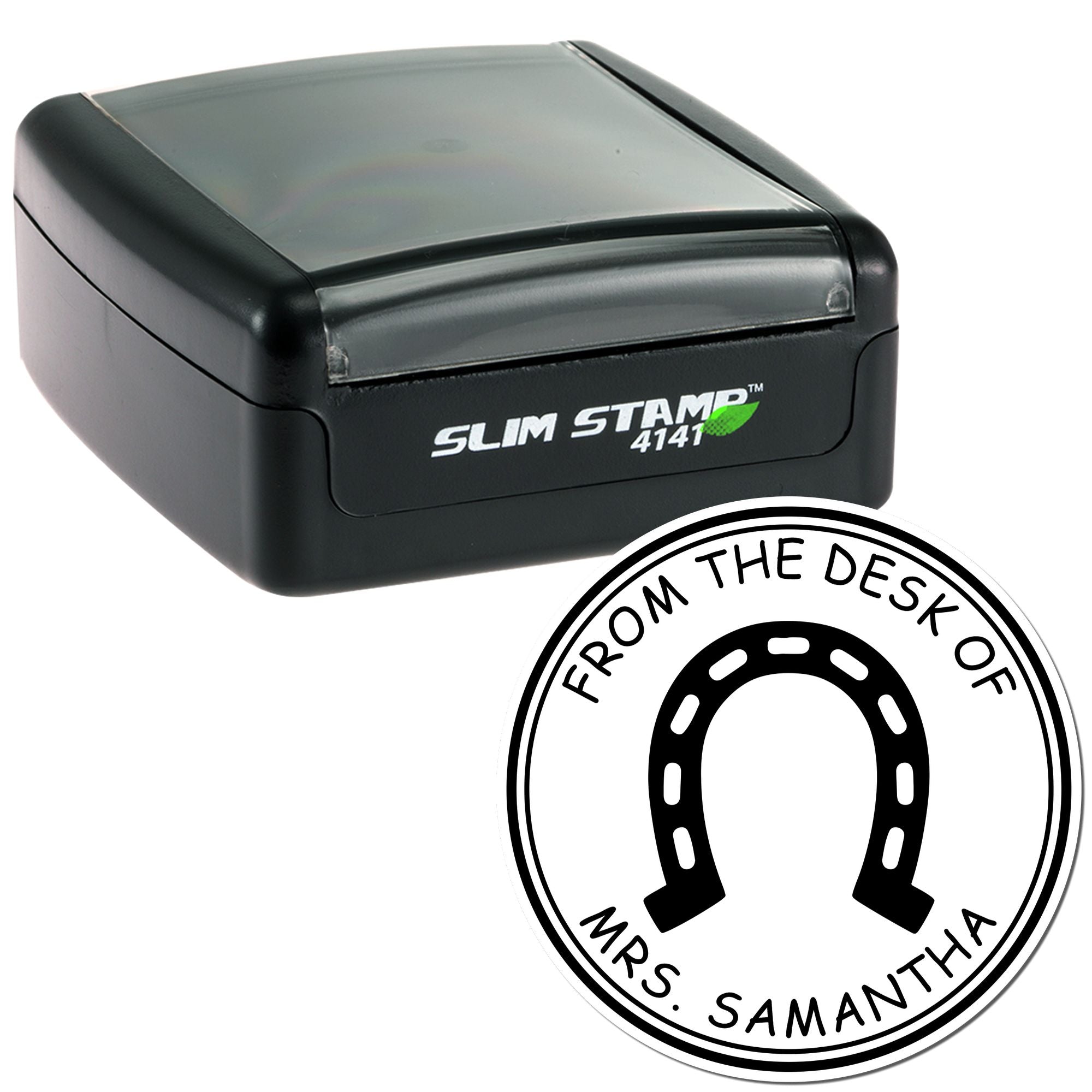 Slim Pre-Inked Mustang Grips Personalizable Ex Libris Book Stamp - Engineer Seal Stamps
