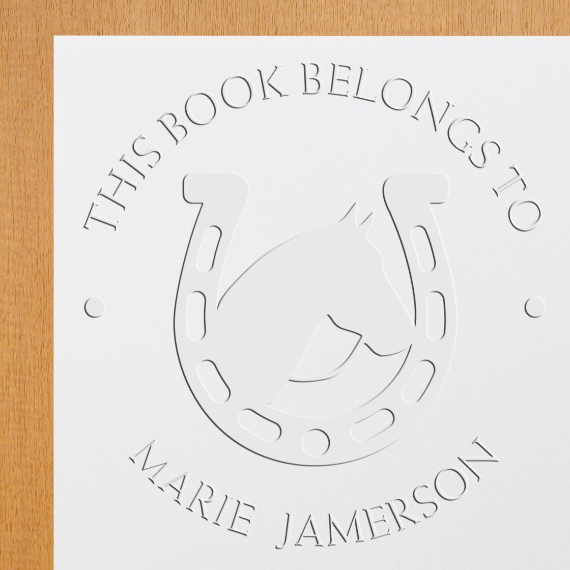 Majestic Dream Horse Hybrid Personalized Book Ownership Embossing Seal - Engineer Seal Stamps