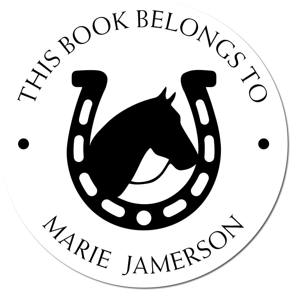 Slim Pre-Inked Majestic Dream Horse Personalizable From The Office Of Stamp - Engineer Seal Stamps