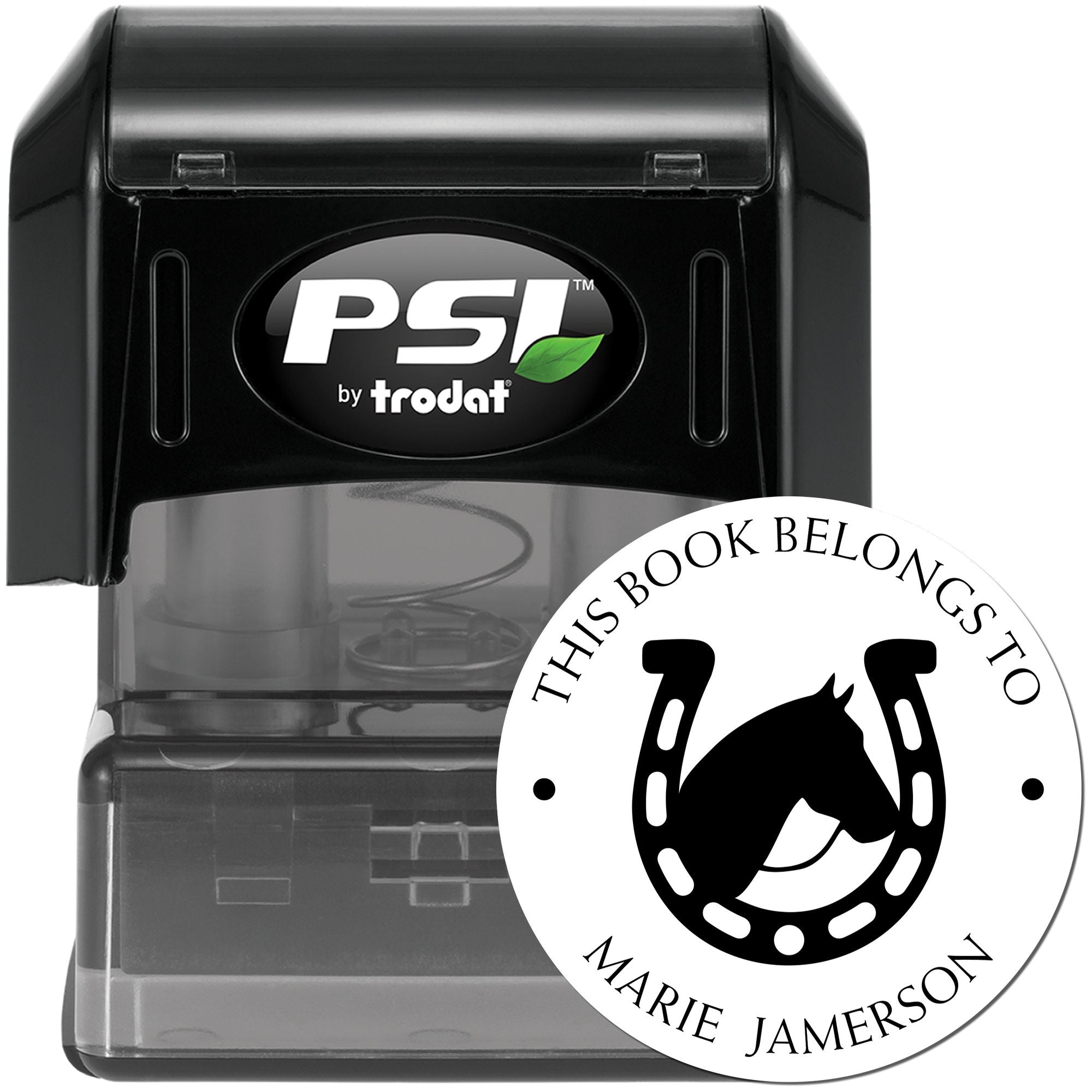 Majestic Dream Horse Pre-Inked Custom-Made Ex Libris Library Stamp - Engineer Seal Stamps