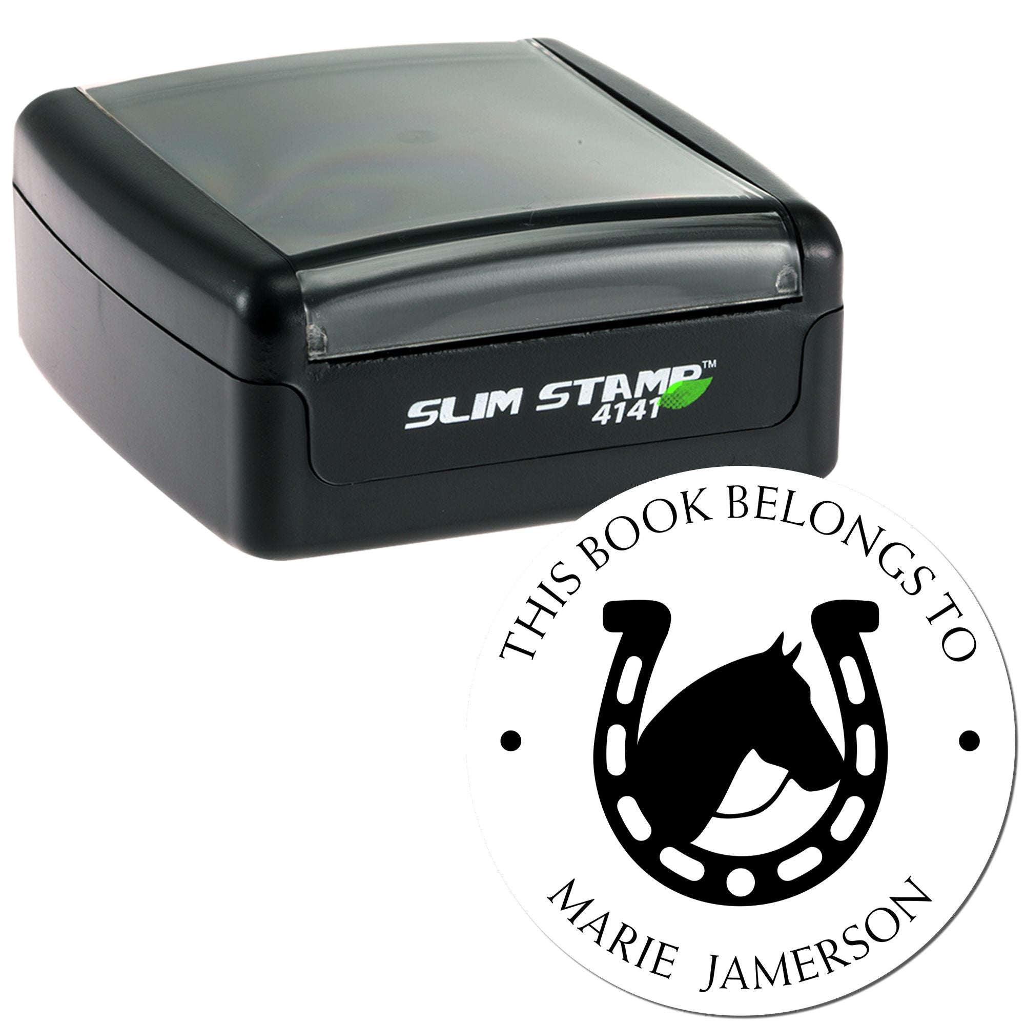 Slim Pre-Inked Majestic Dream Horse Personalizable From The Office Of Stamp - Engineer Seal Stamps