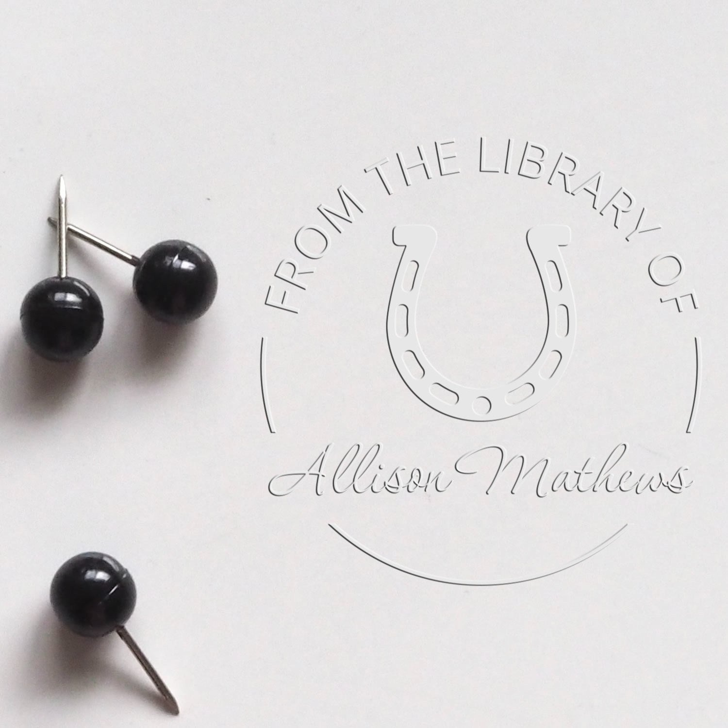 Soft Rancher's Trust Horse Customized Bookplate Design Embossing Seal - Engineer Seal Stamps