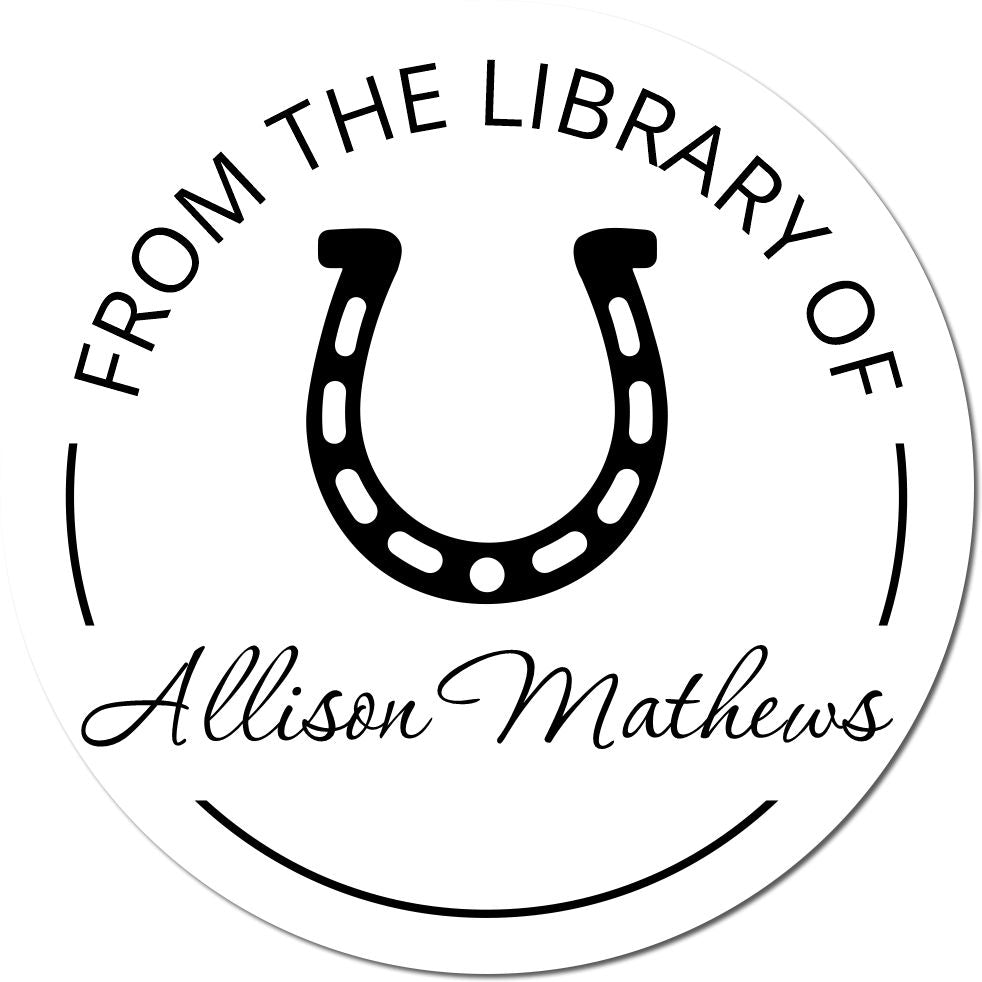 Slim Pre-Inked Rancher's Trust Horse Personalizable Book Lover Gift Stamp - Engineer Seal Stamps