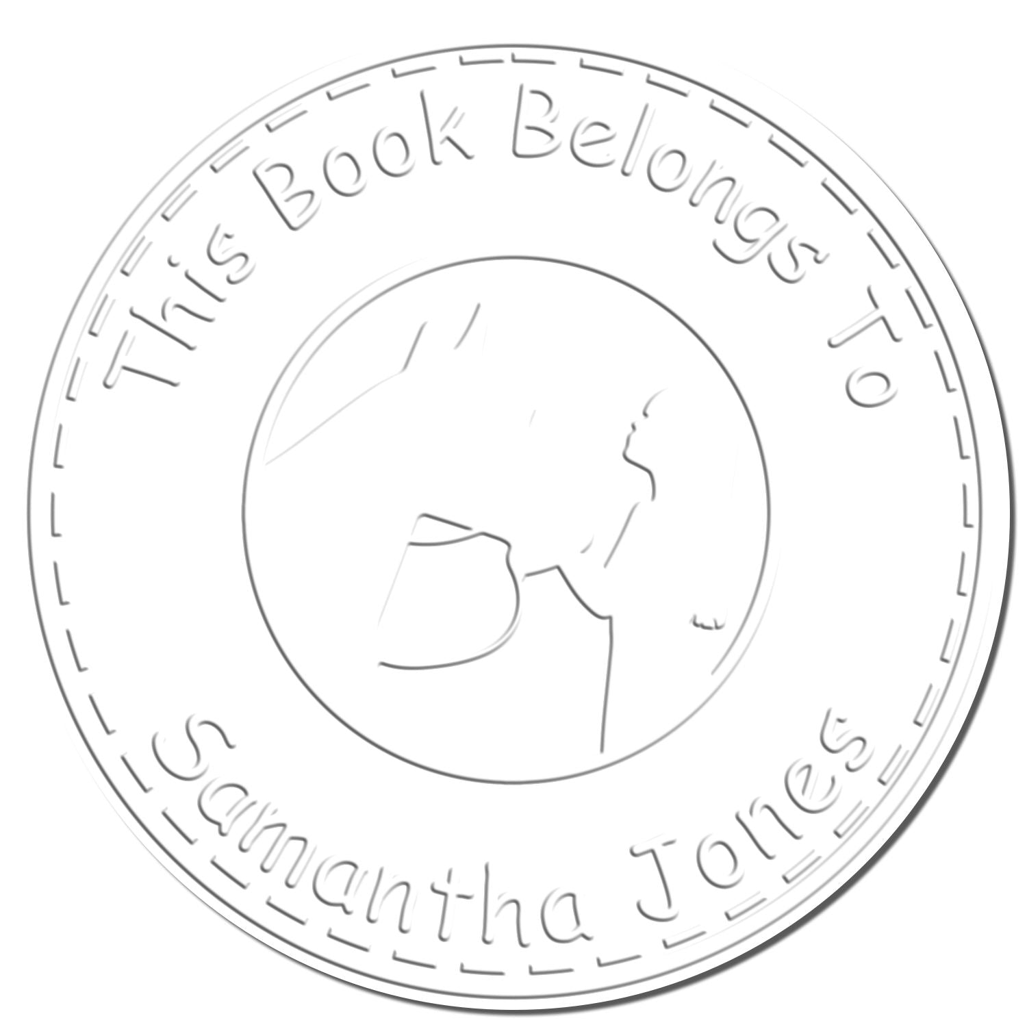 Midnight Dancer Horse Hybrid Personalized Book Library Seal - Engineer Seal Stamps