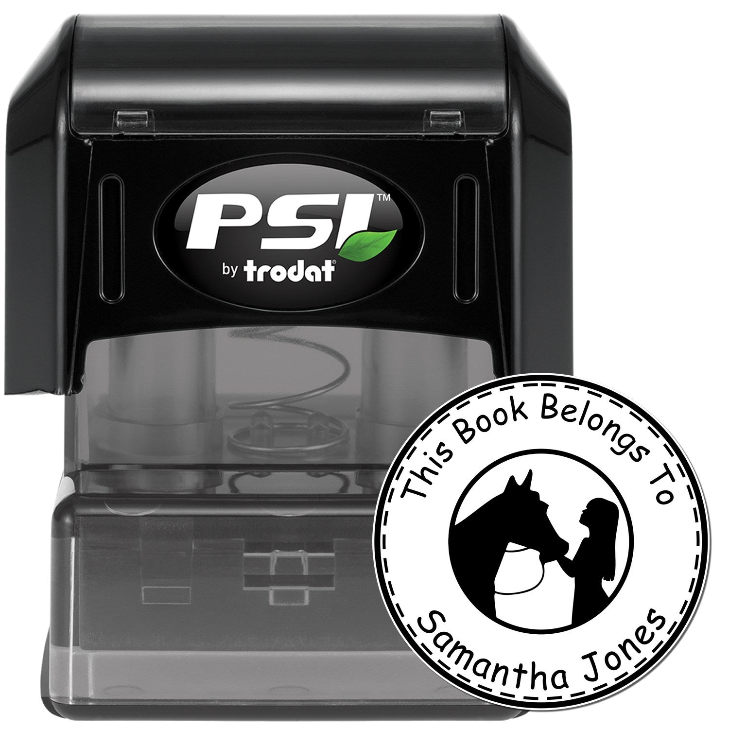 Midnight Dancer Horse Pre-Inked Custom-Made Book Ownership Stamp - Engineer Seal Stamps