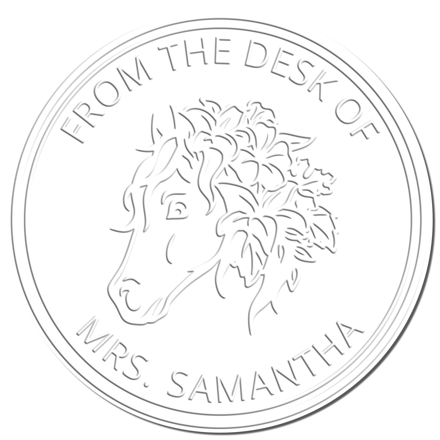 Eclipse Chaser Horse Hybrid Personalized Book Library Embossing Seal - Engineer Seal Stamps