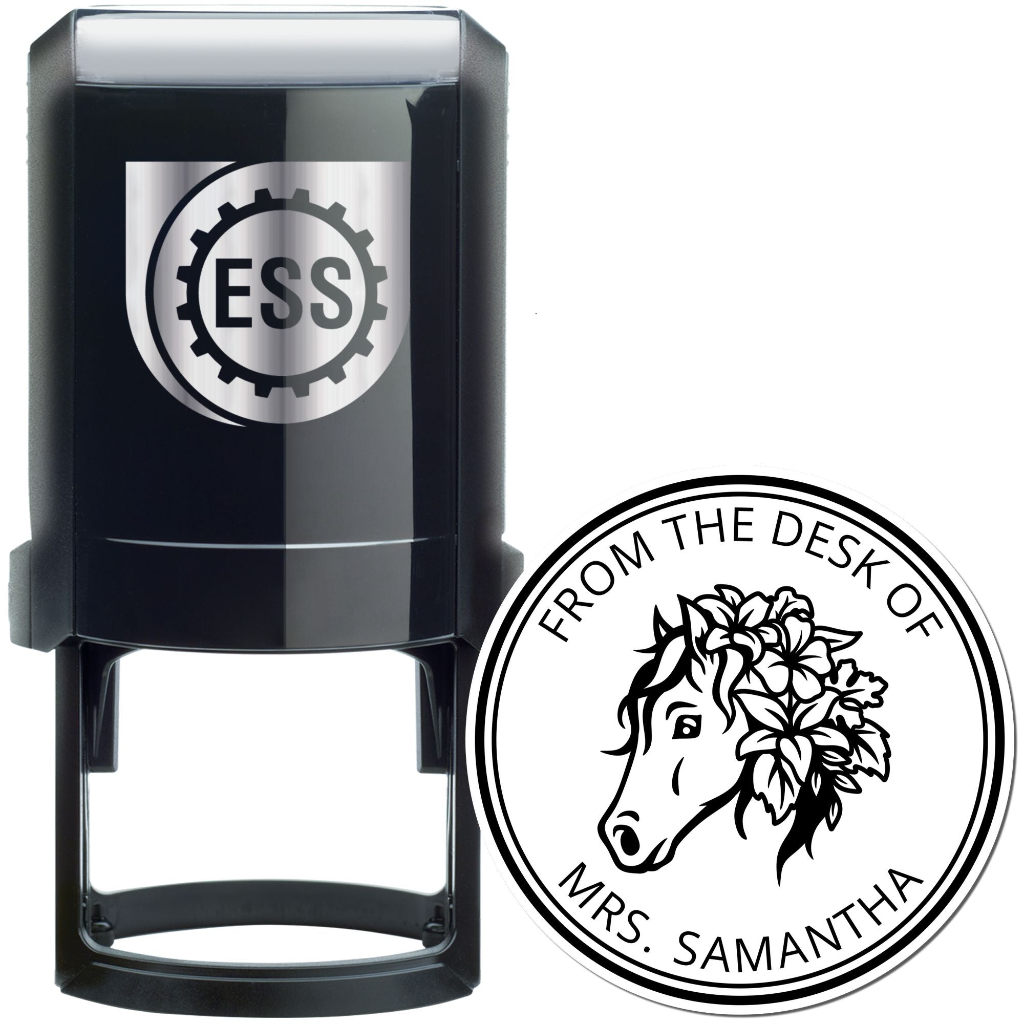 Eclipse Chaser Horse Self-Inking Personalized Book Insignia Stamp - Engineer Seal Stamps
