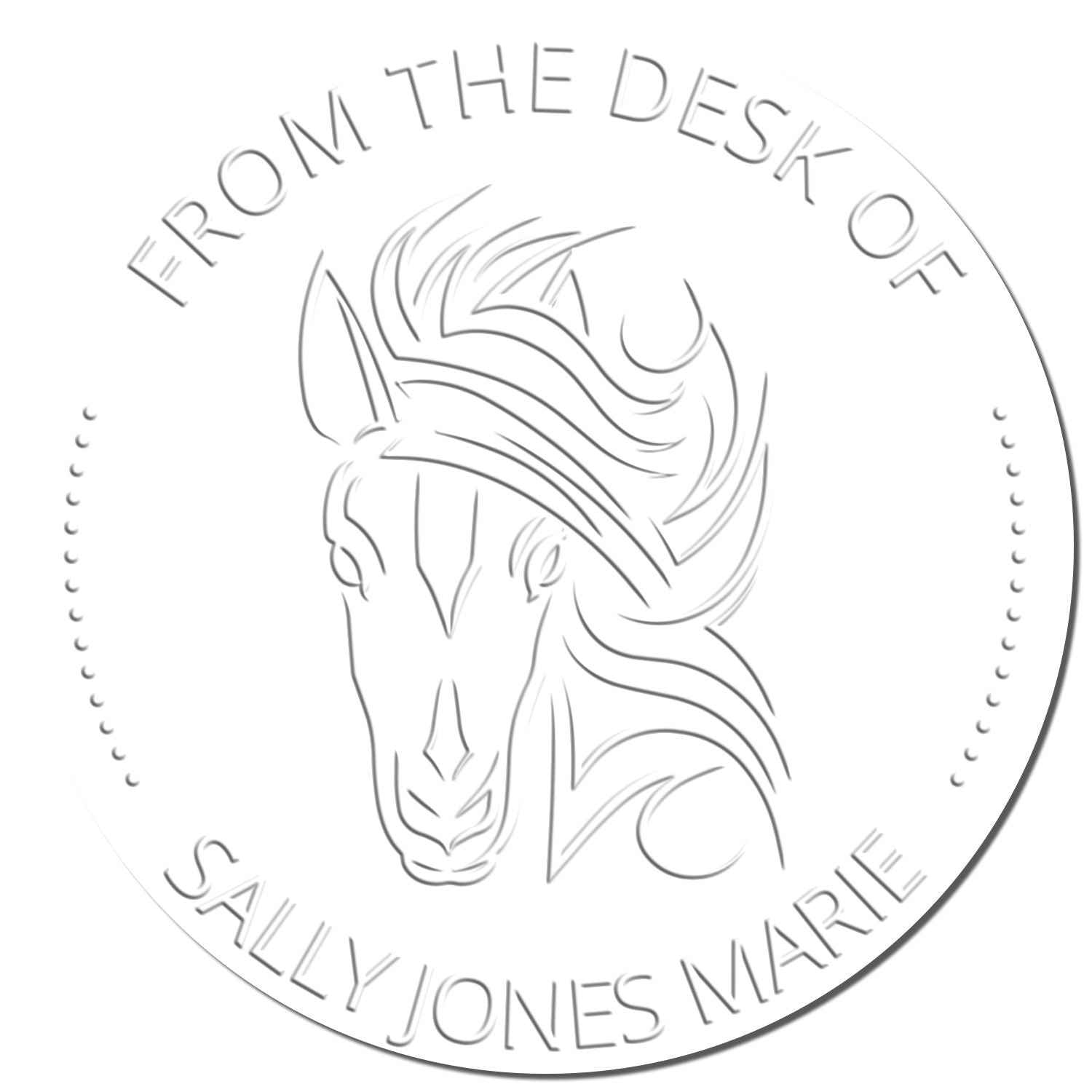 Soft Ocean's Roar Horse Customized Bookplate Template Seal - Engineer Seal Stamps