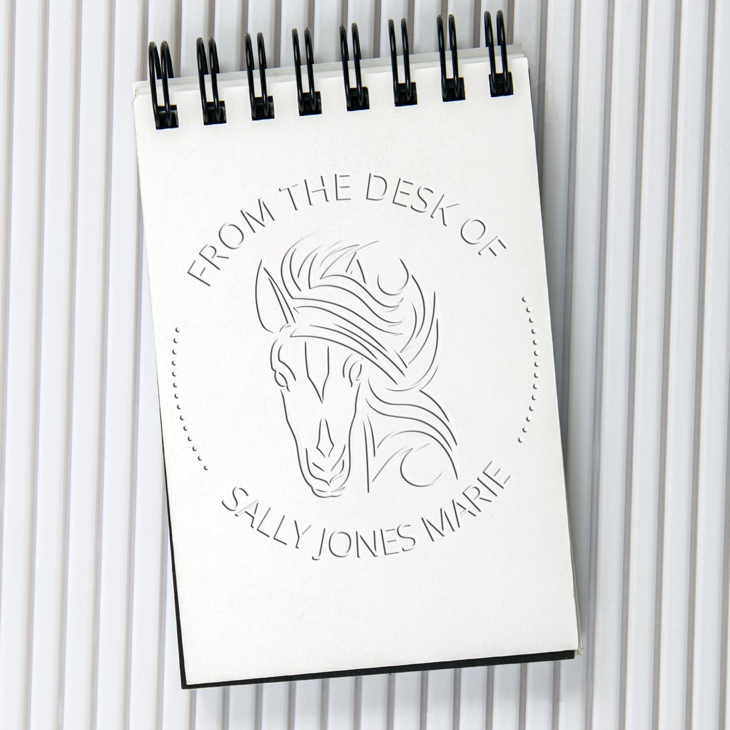 Soft Ocean's Roar Horse Customized Bookplate Template Seal