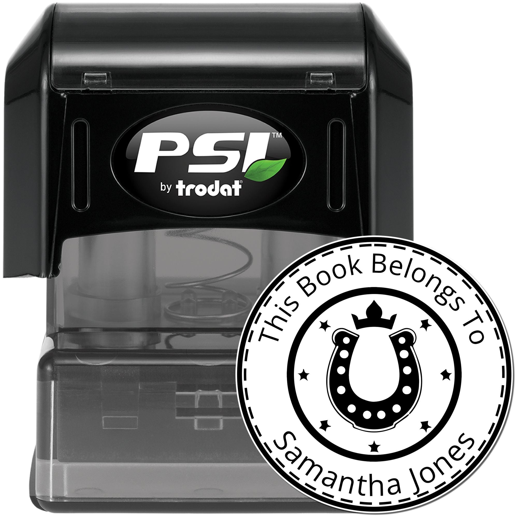 River Wild Equestrian Pre-Inked Custom-Made Book Marking Stamp - Engineer Seal Stamps