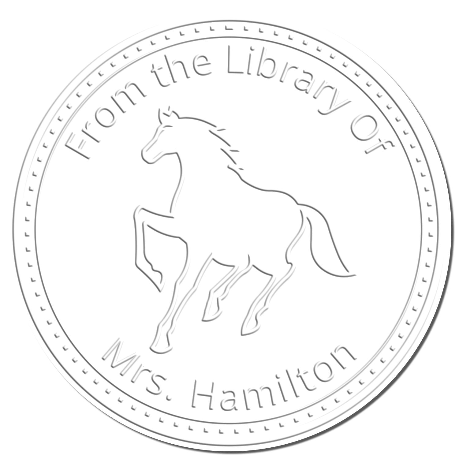 Soft Mystic Journey Equestrian Customized Bookplate Maker Seal - Engineer Seal Stamps