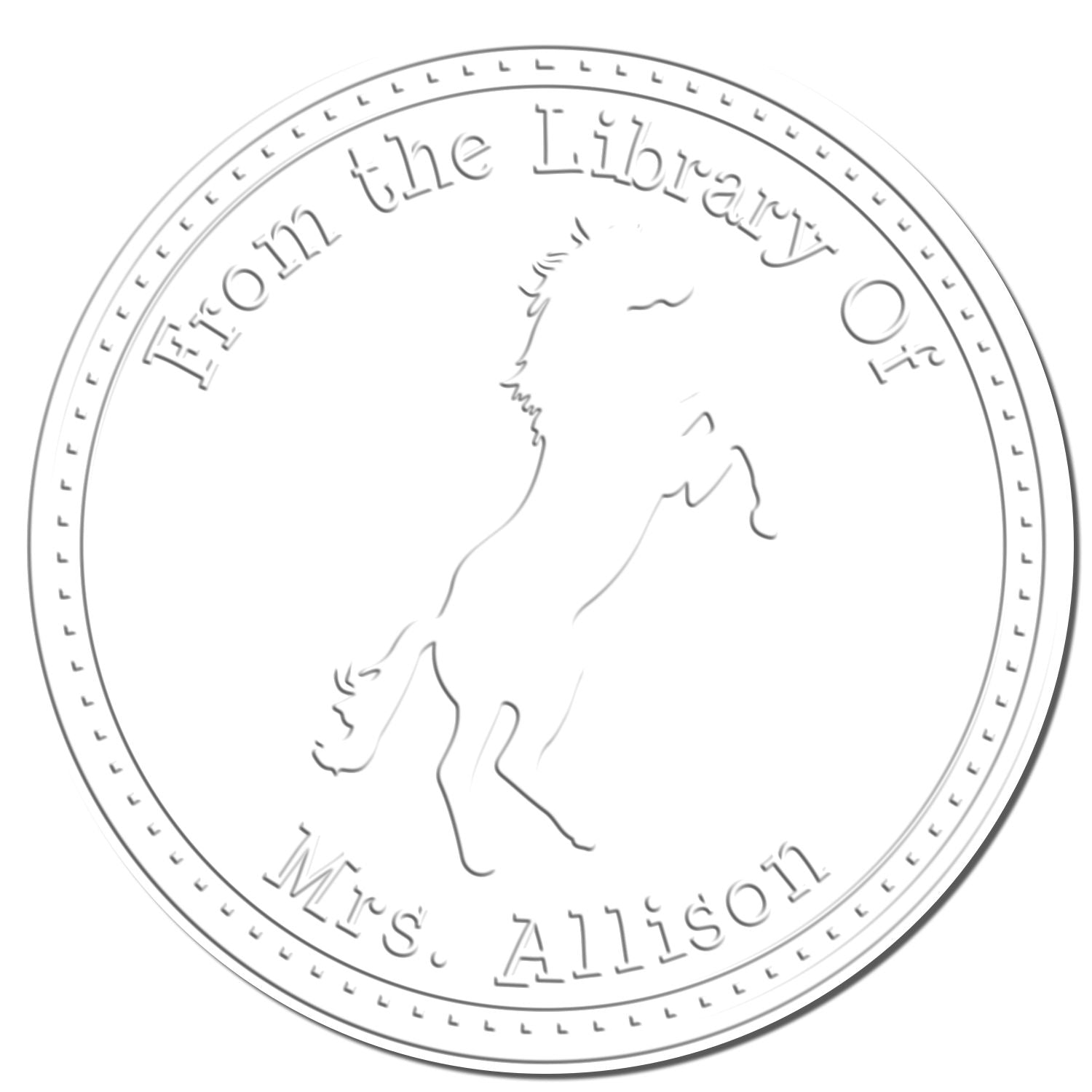 Lightning Speed Equestrian Hybrid Personalized Library Bookplate Seal - Engineer Seal Stamps