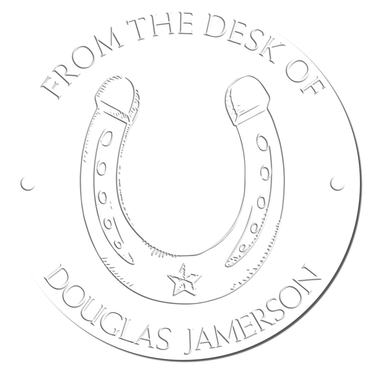 Sapphire Sky Equestrian Hybrid Personalized Library Bookplate Embossing Seal - Engineer Seal Stamps