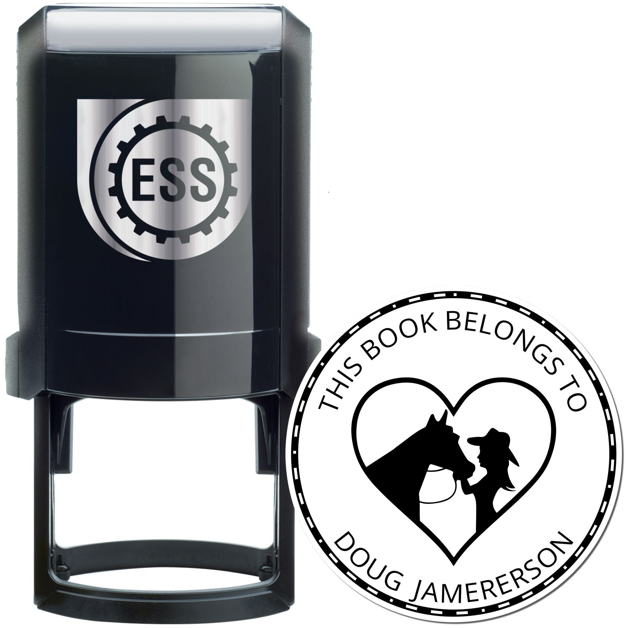 Self-Inking Solace-giving Cross Personalized Home Address Stamp - Engineer Seal Stamps