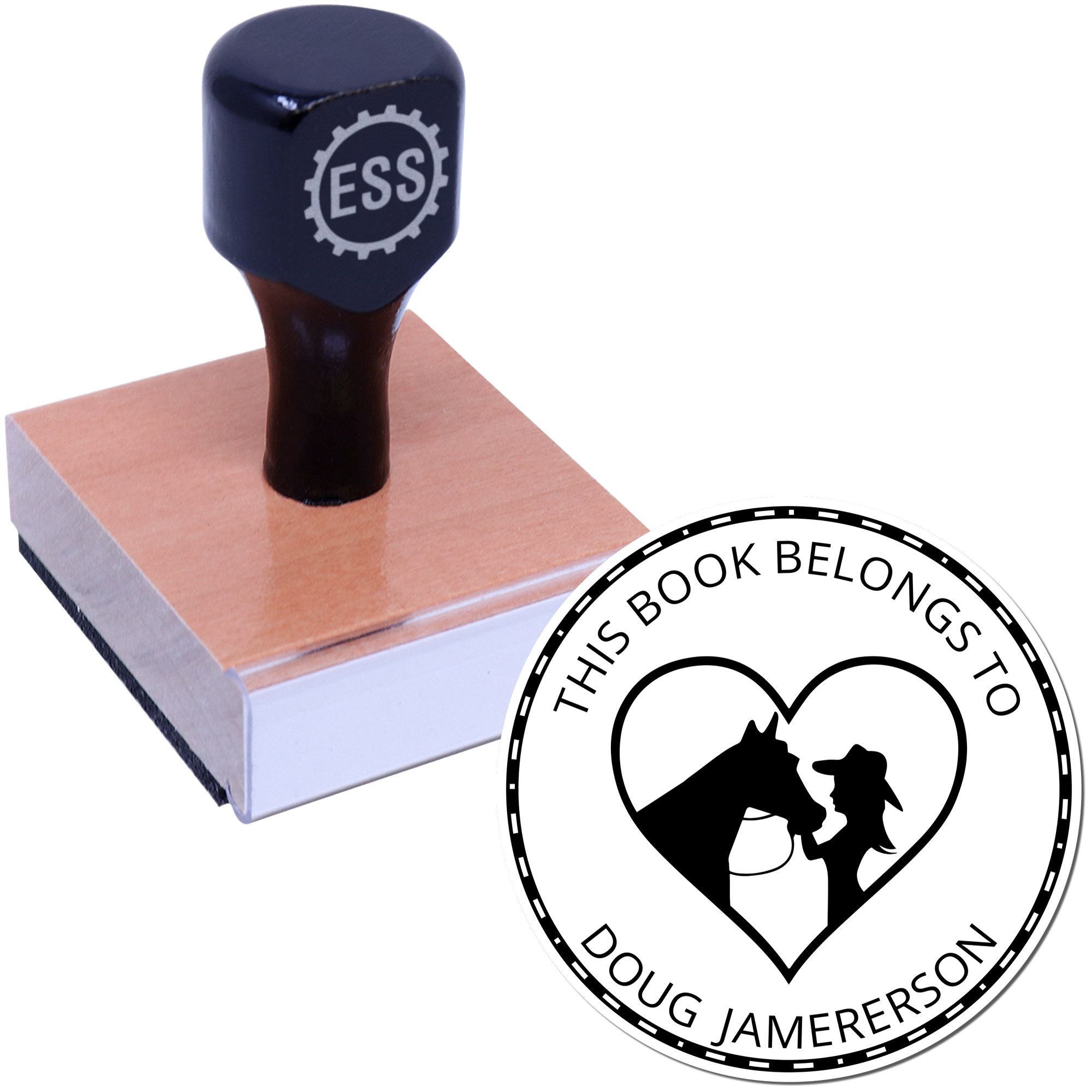 Wood Handle Solace-giving Cross Custom Made Home Stamp