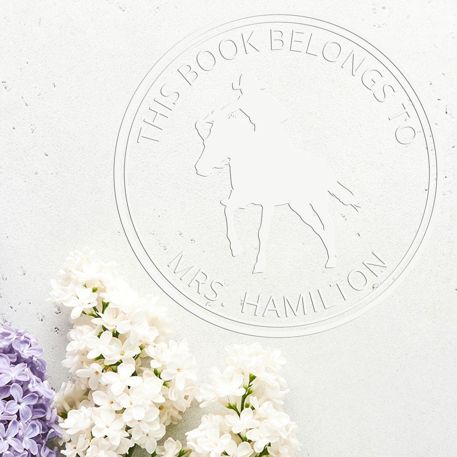 Soft Iron Hoof Equestrian Customized Library Ownership Embossing Seal