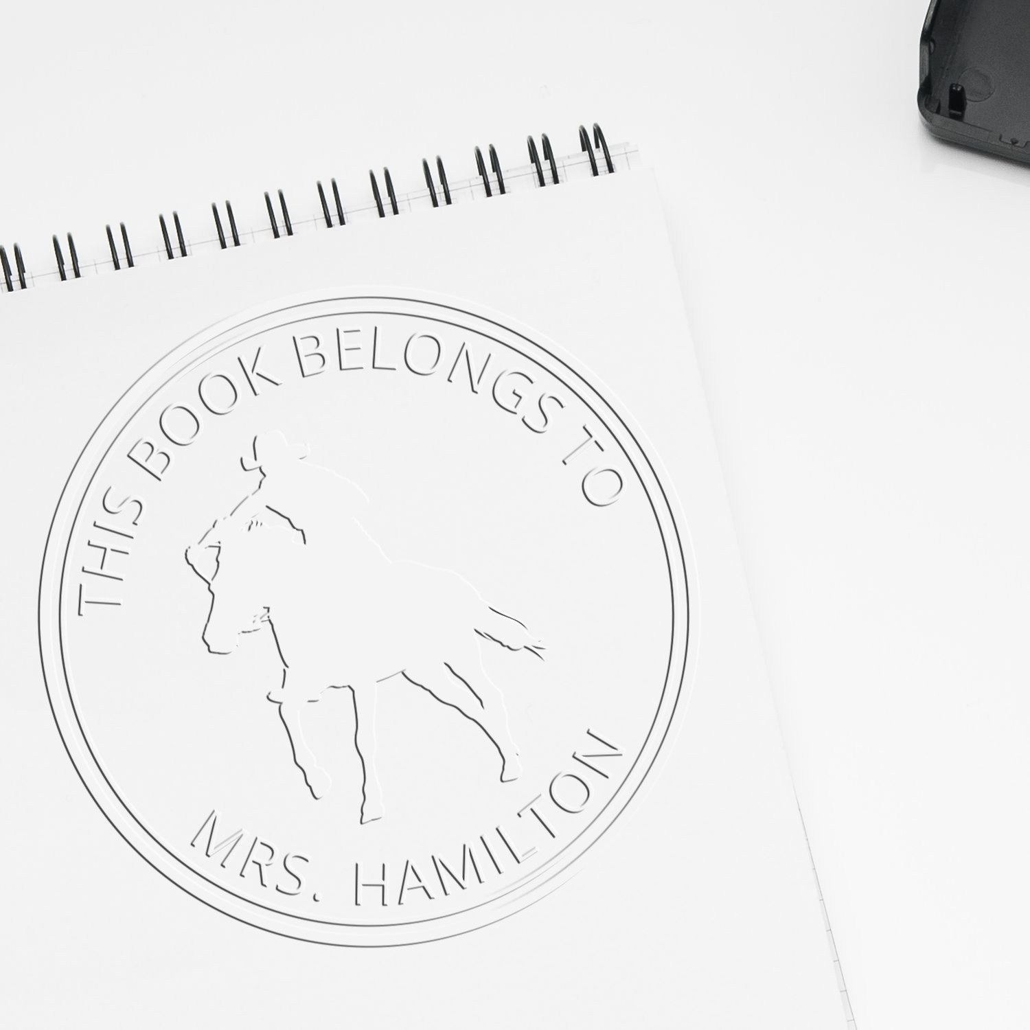 Iron Hoof Equestrian Desk Custom-Made Book Marking Embosser - Engineer Seal Stamps