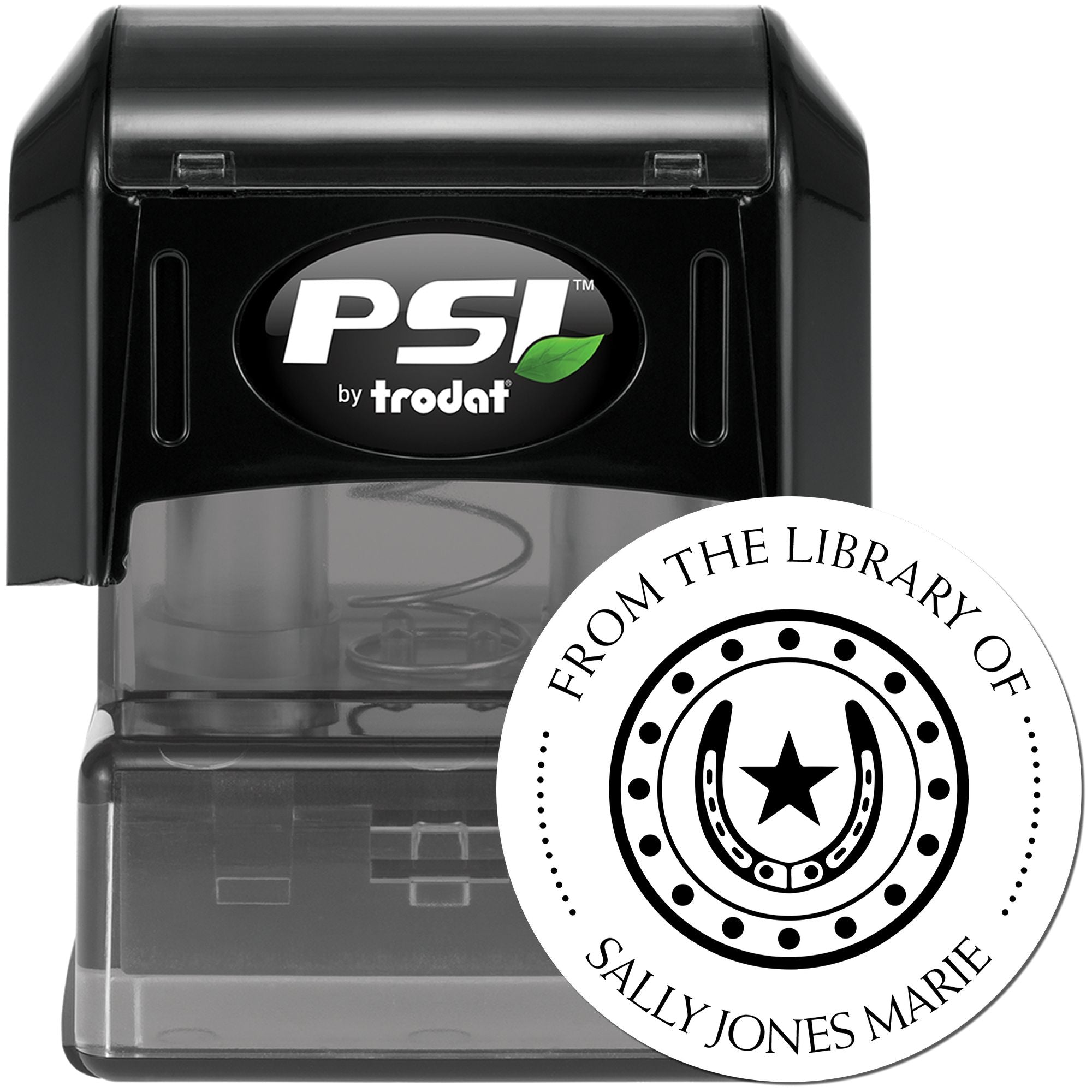 Canyon Whisper Equestrian Pre-Inked Custom-Made Bookplate Label Stamp - Engineer Seal Stamps