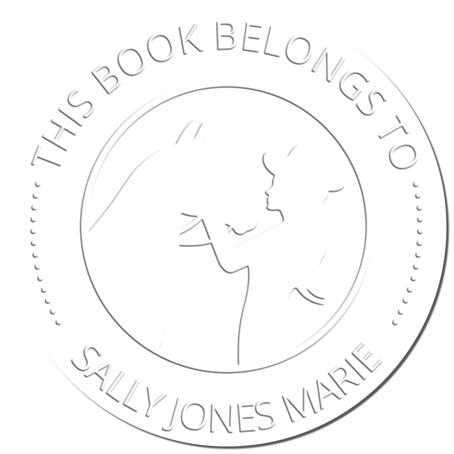 Soft Frosty Mane Equestrian Customized From The Bookshelf Of Embosser - Engineer Seal Stamps