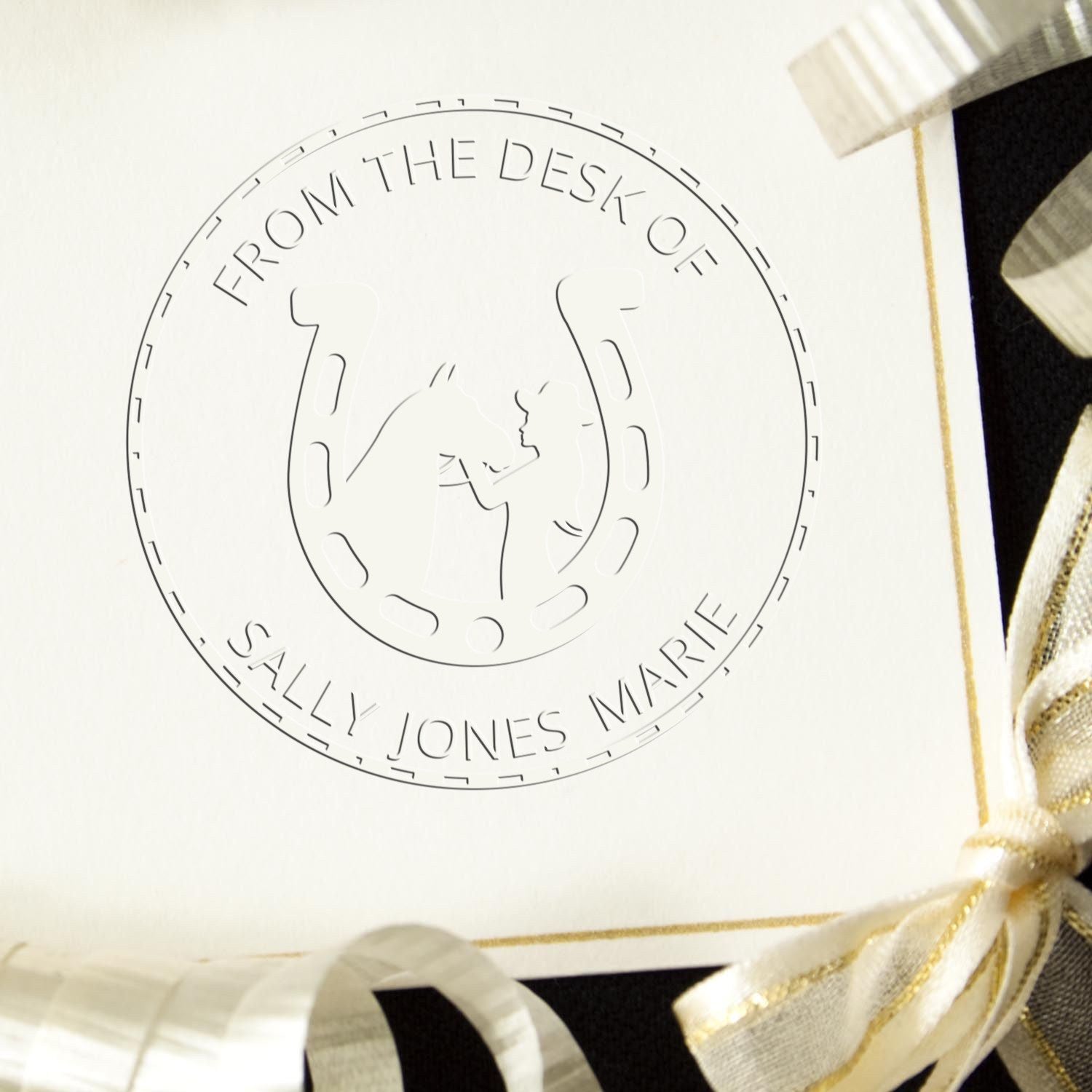 Soft Twilight Serenity Equestrian Customized From The Bookshelf Of Embossing Seal - Engineer Seal Stamps