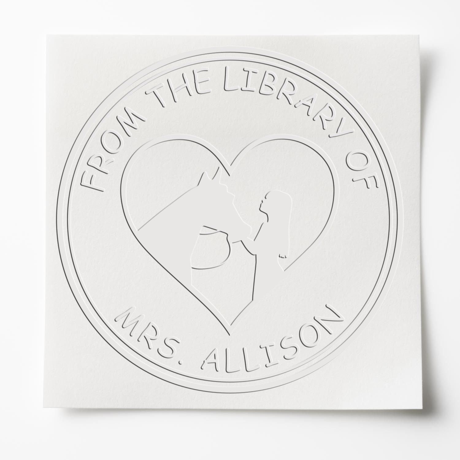 Soft Sunset's Flame Horse Customized Name For Books Embossing Seal - Engineer Seal Stamps