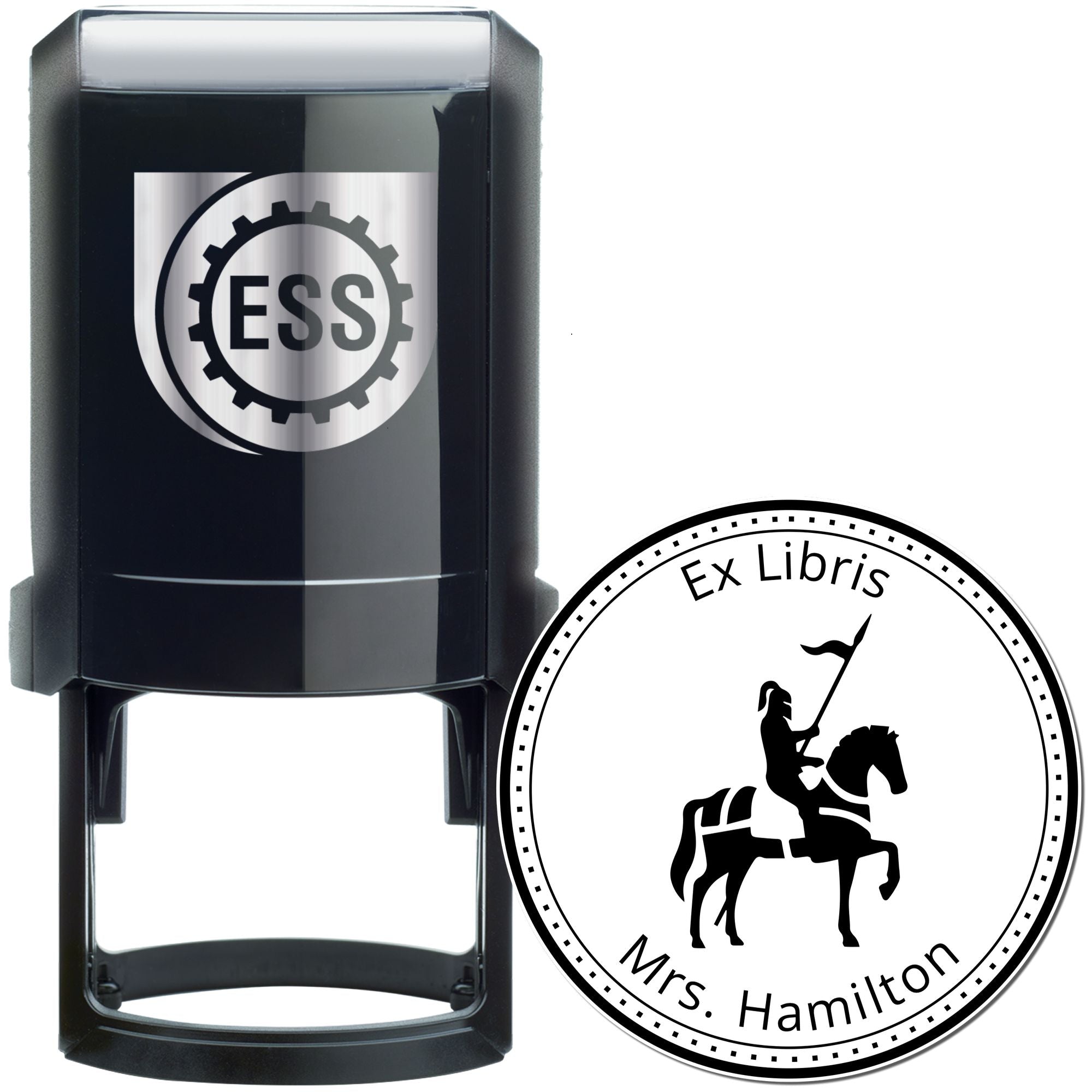Noble Quest Knights Self-Inking Personalized Ex Libris Stamp - Engineer Seal Stamps