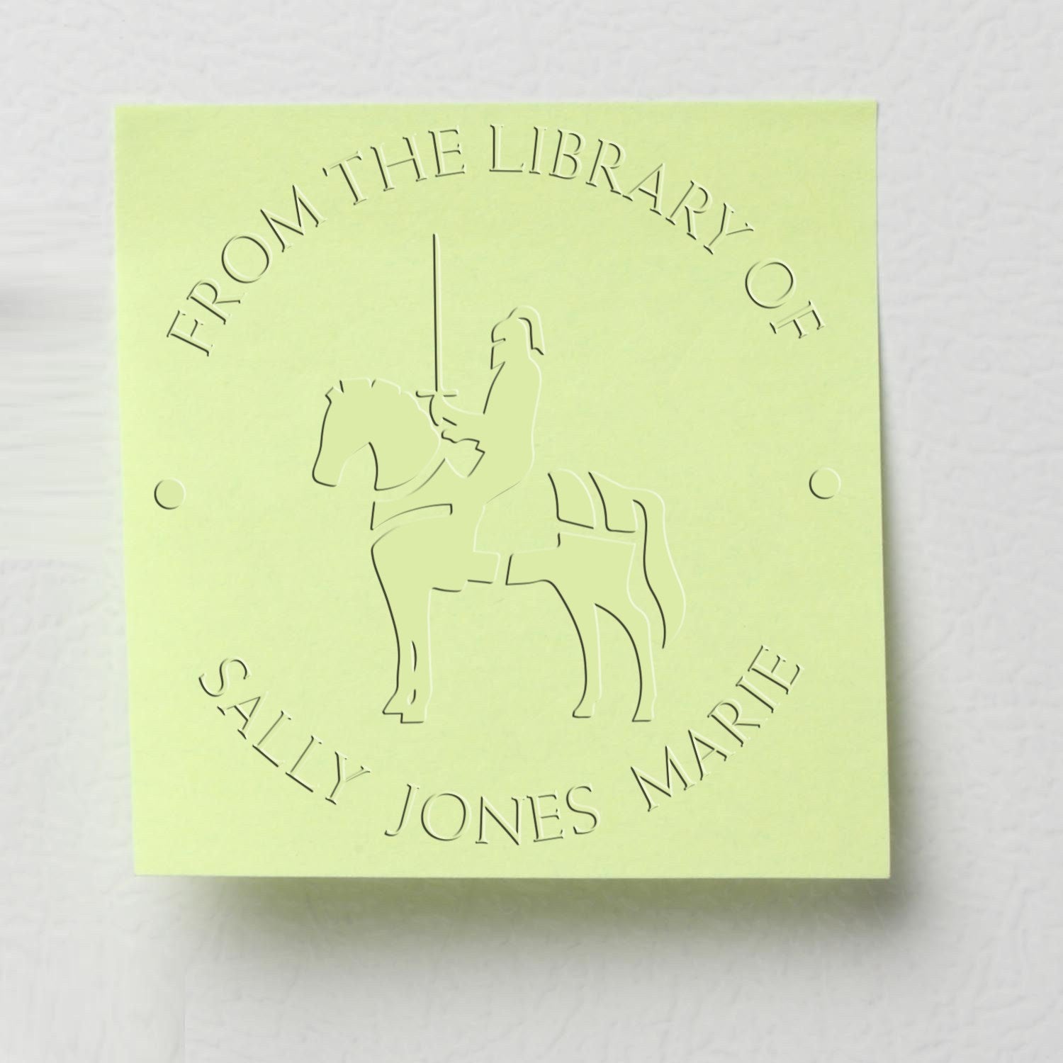 Royal Echo Knights Handheld Personalized Bookplate Embossing Seal