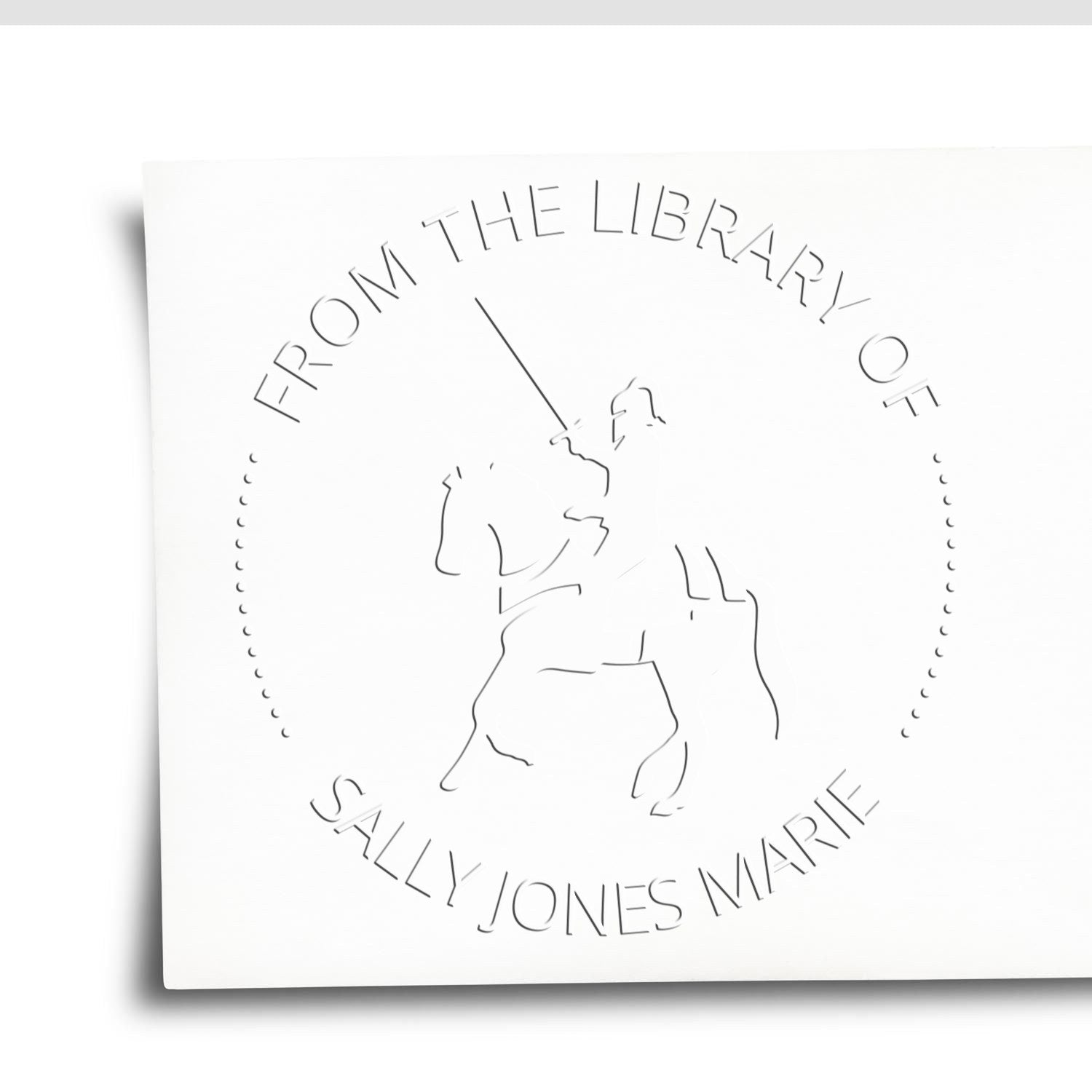 Soft Galactic Dust Knights Customized Library Gift Embossing Seal