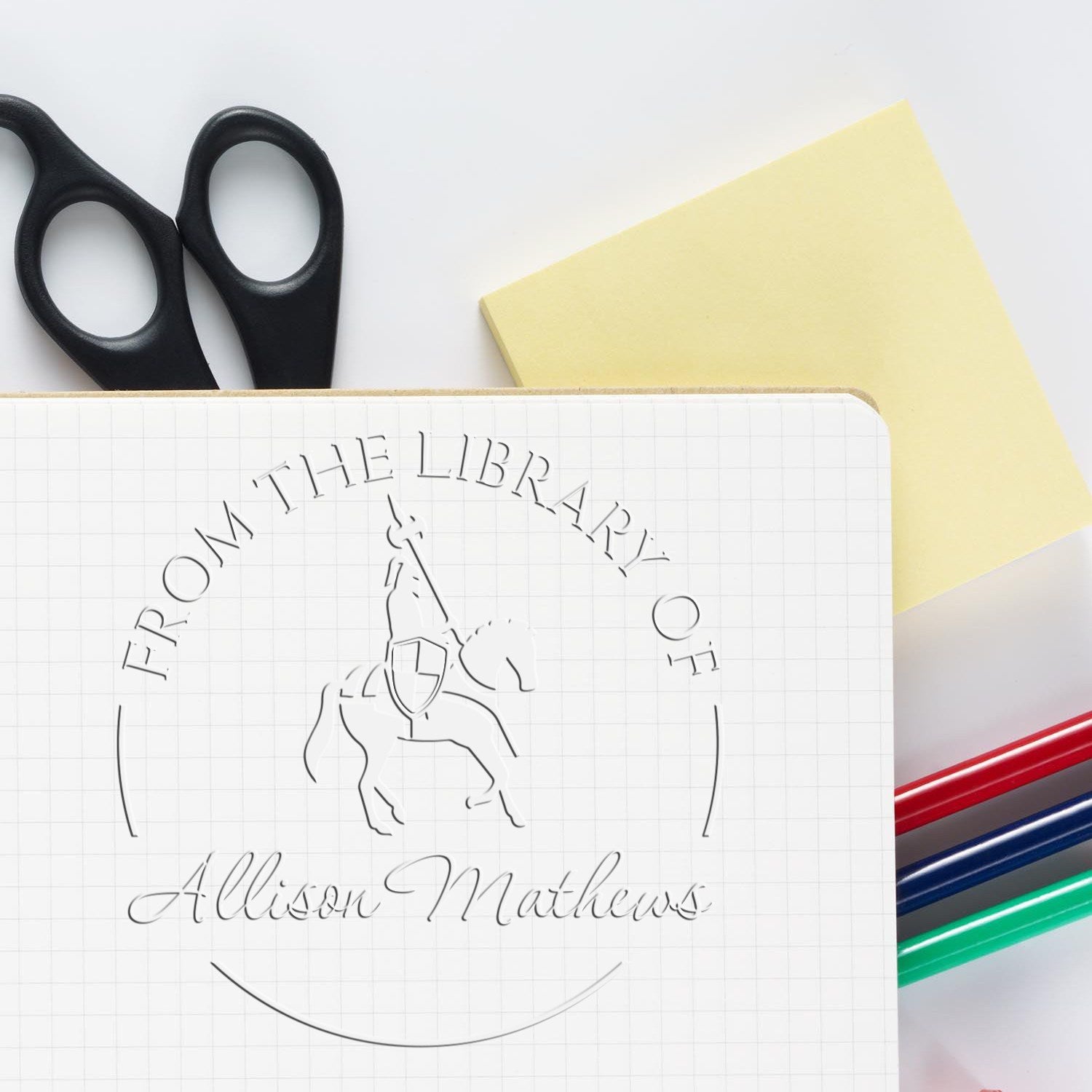 Phoenix Rise Knights Hybrid Personalized Belongs To The Library Of Embossing Seal - Engineer Seal Stamps