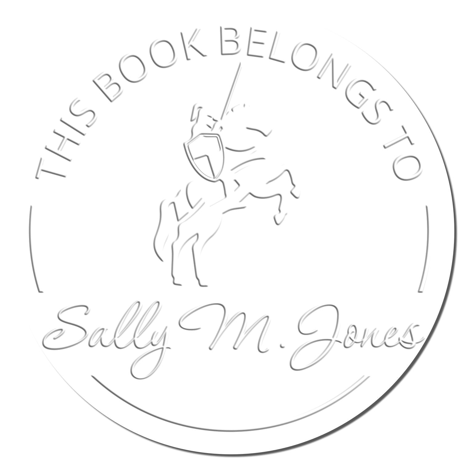 Zephyr's Song Knights Handheld Personalized Book Ownership Embossing Seal - Engineer Seal Stamps