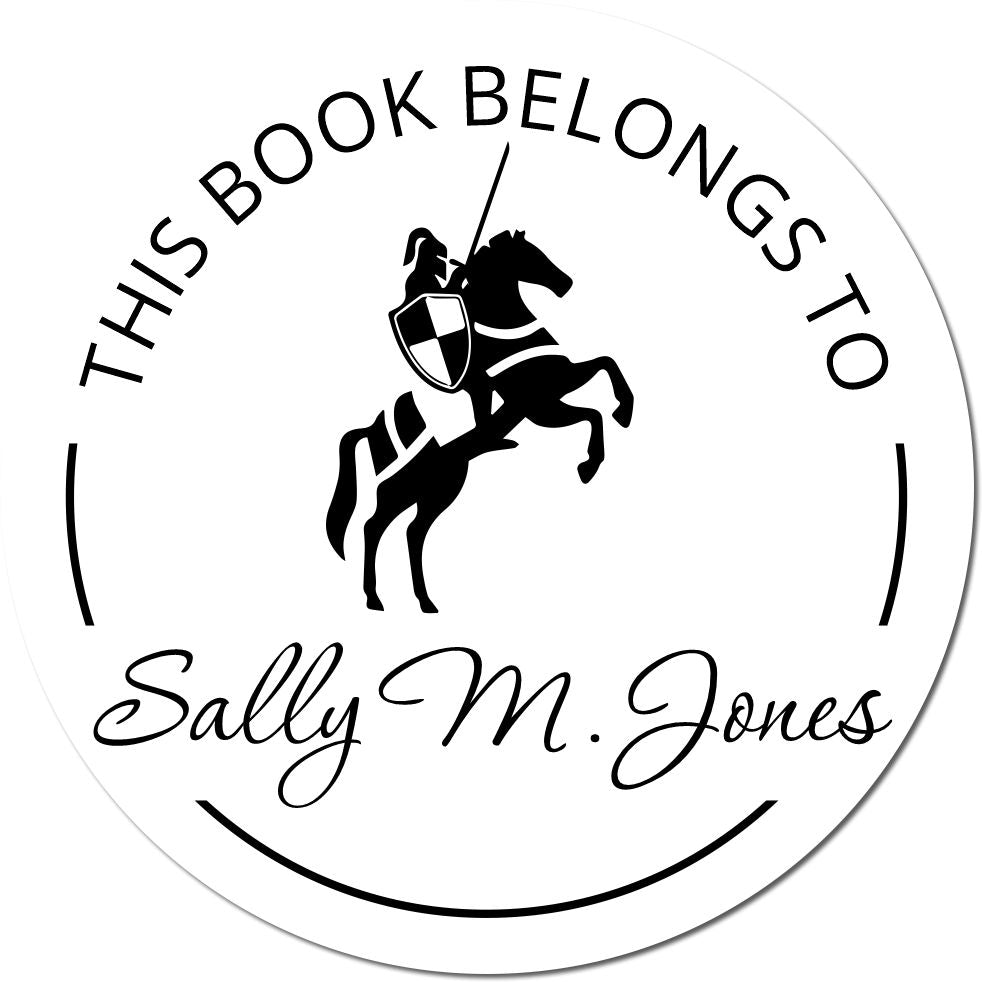 Zephyr's Song Knights Self-Inking Personalized Book Library Name Stamp - Engineer Seal Stamps