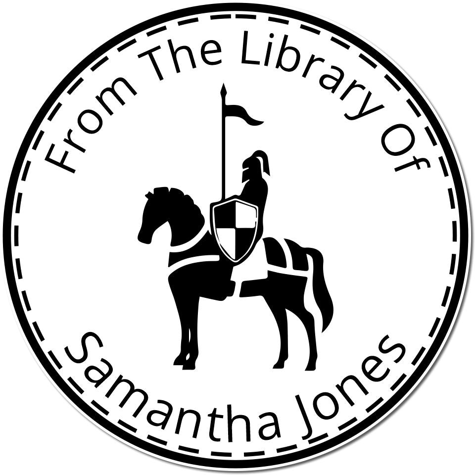 Wood Handle Storm Chaser Knights Read It Love It Stamp - Engineer Seal Stamps